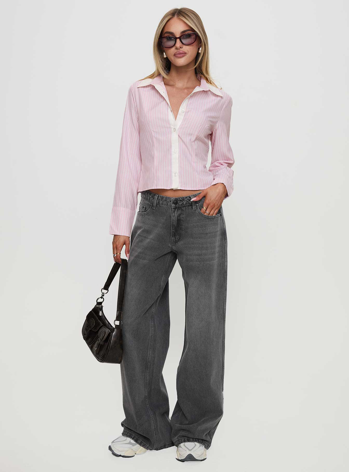 Lyndel Long Sleeve Top Pink Stripe - Image 3