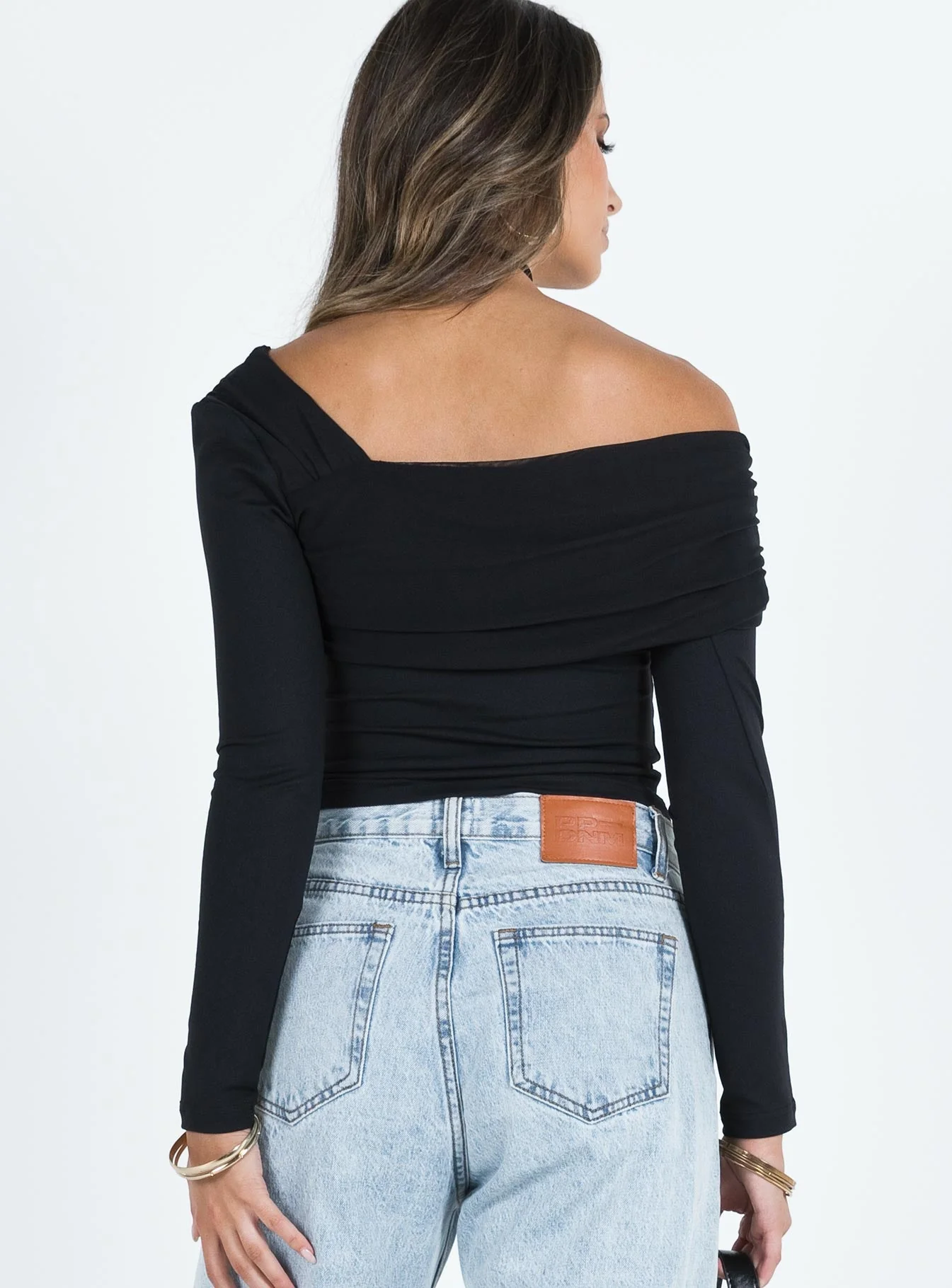 Lynsey Long Sleeve Top Black - Image 5