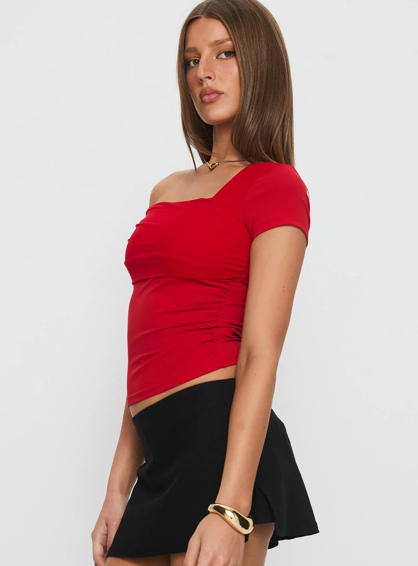 Lynsey Short Sleeve Top Red - Image 3