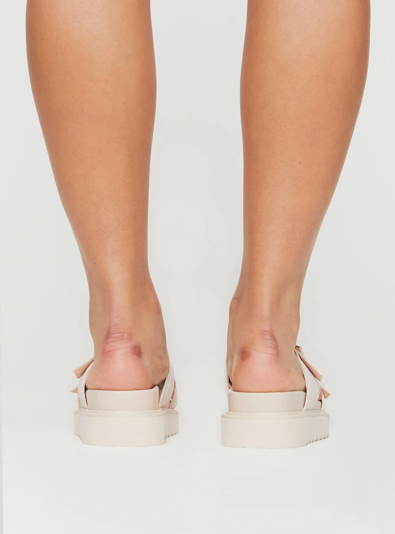 Ma Belle Sandals Cream Faux Suede - Image 4