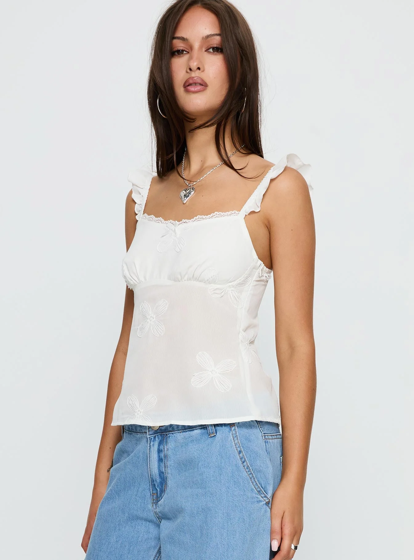 Madaleine Embroidered Top White - Image 4