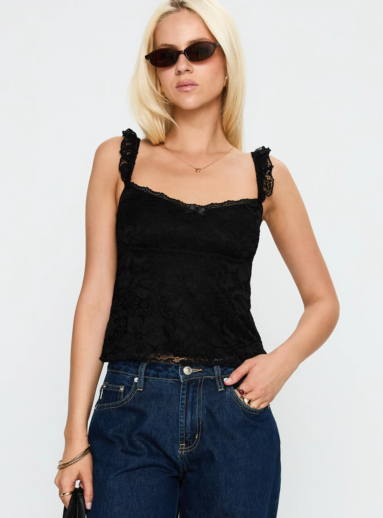 Madaleine Lace Top Black - Image 2