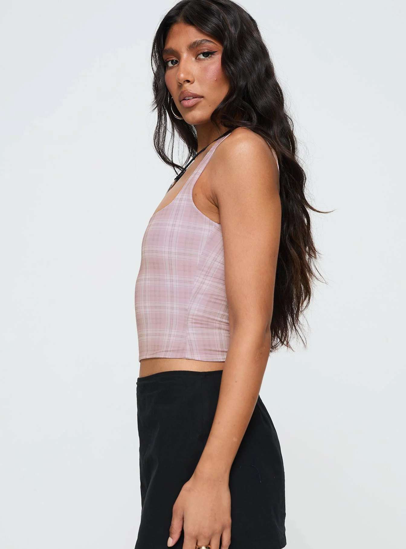 Back In Time Top Pink Check - Image 4