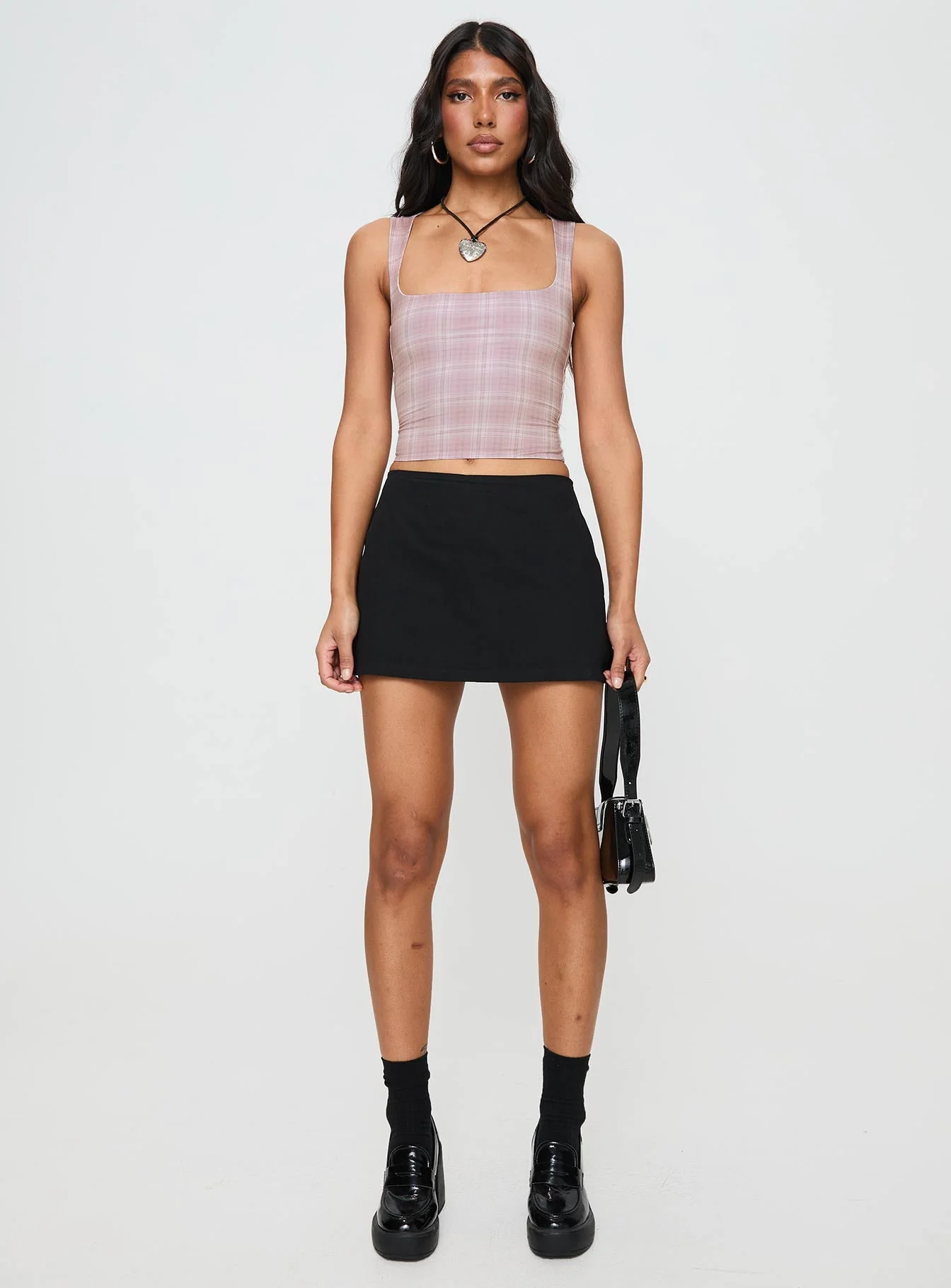 Back In Time Top Pink Check - Image 7
