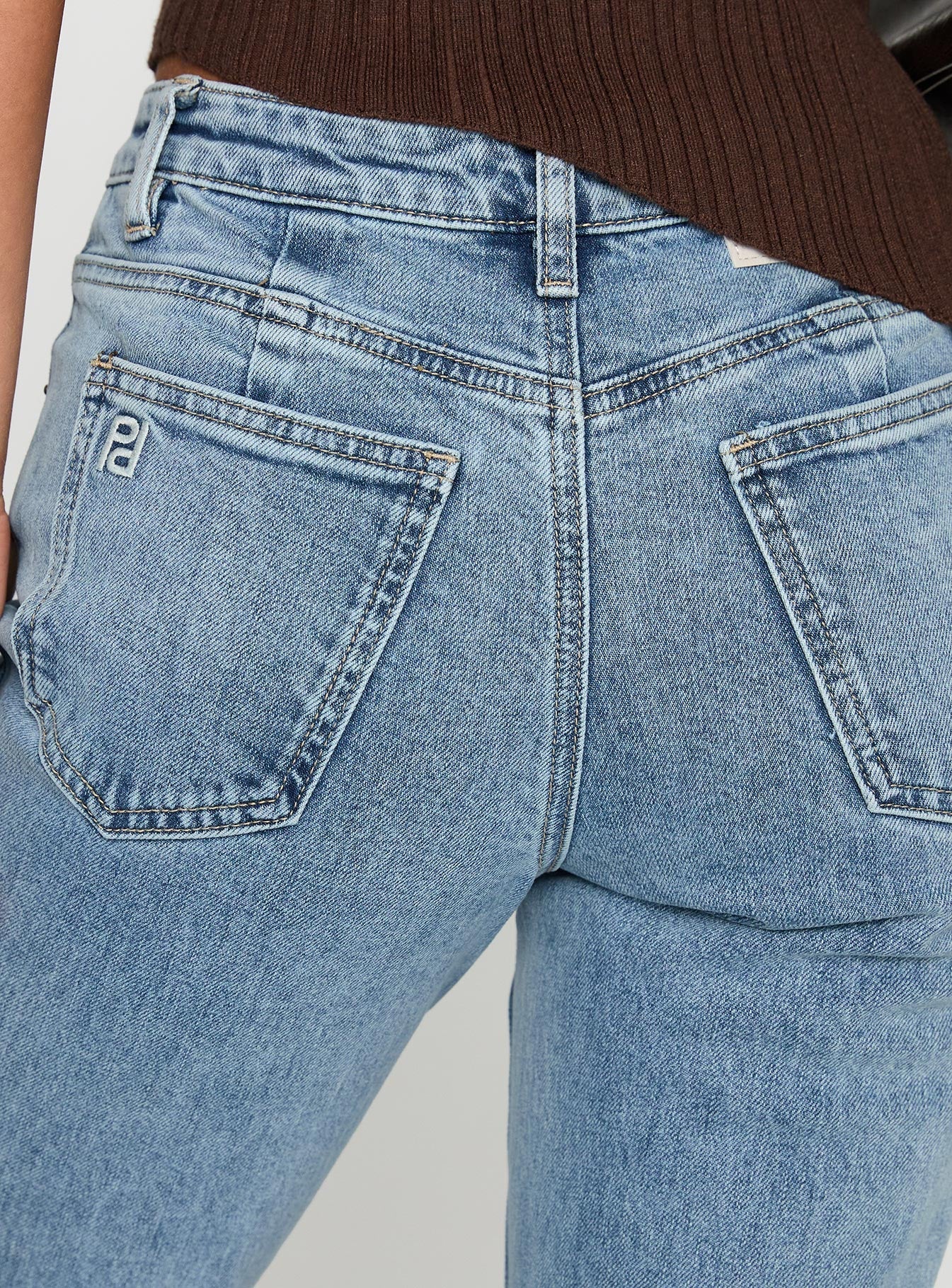 Magic Mirror Mid Rise Bootleg Jeans Ice Wash Tall - Image 7