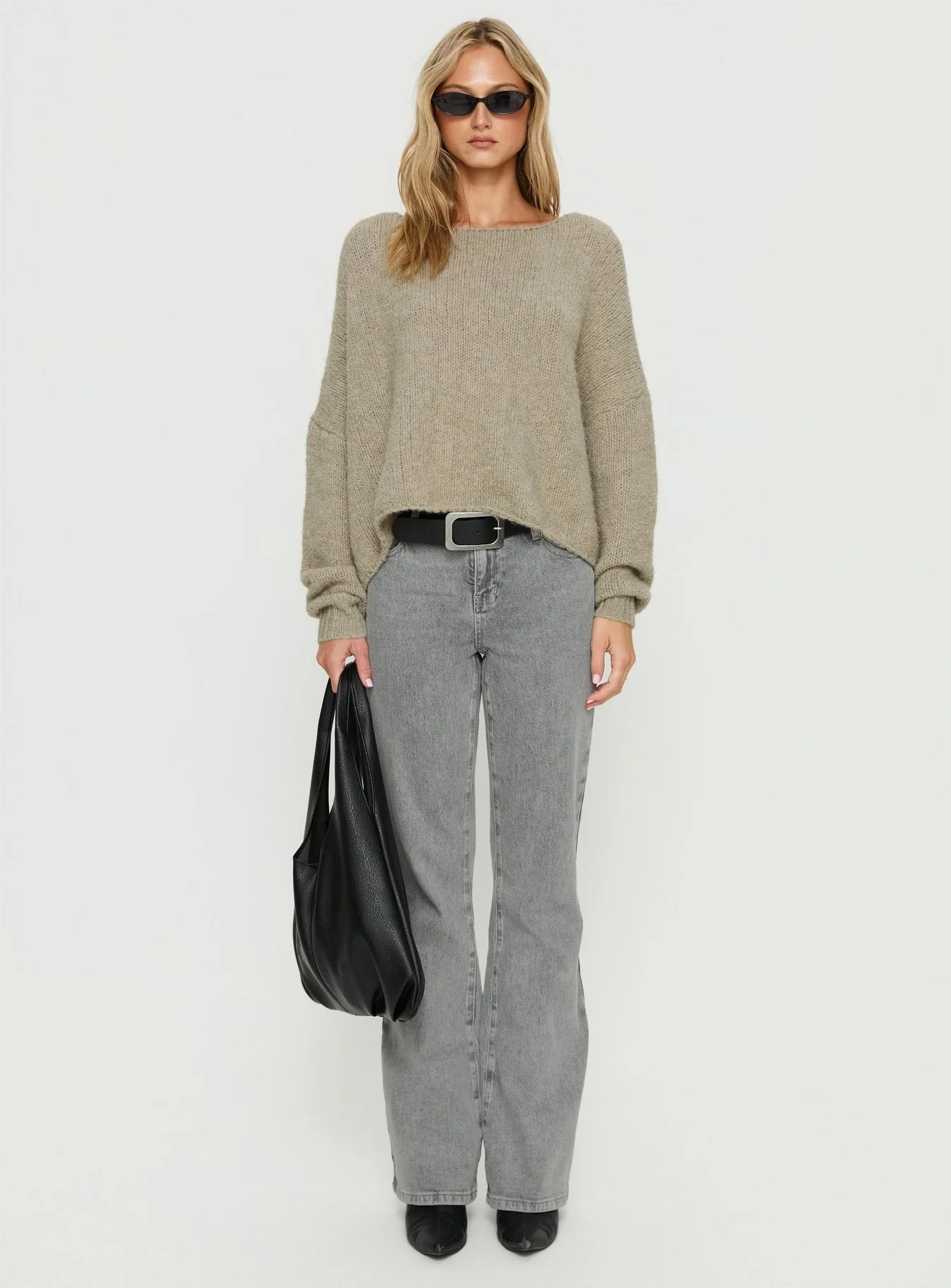 Magic Mirror Mid Rise Bootleg Jeans Washed Grey - Image 7