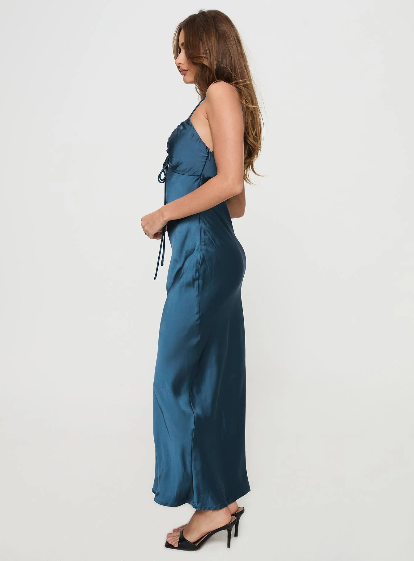 Maguire Maxi Dress Navy - Image 4