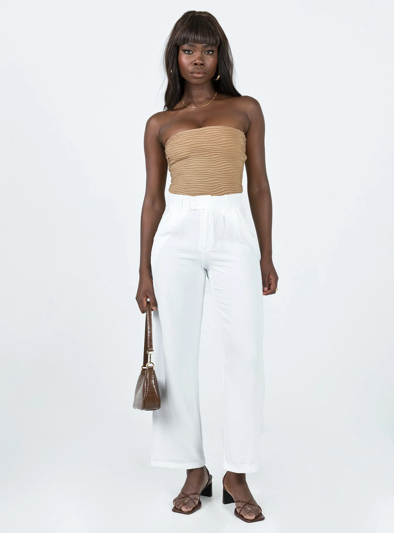Makena Strapless Bodysuit Beige - Image 2