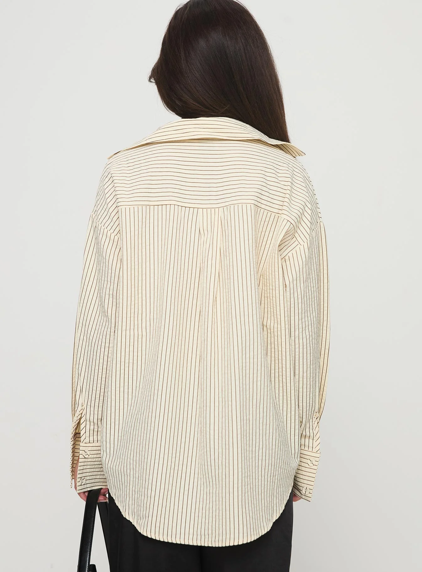 Mallin Shirt Cream/Brown Stripe - Image 5
