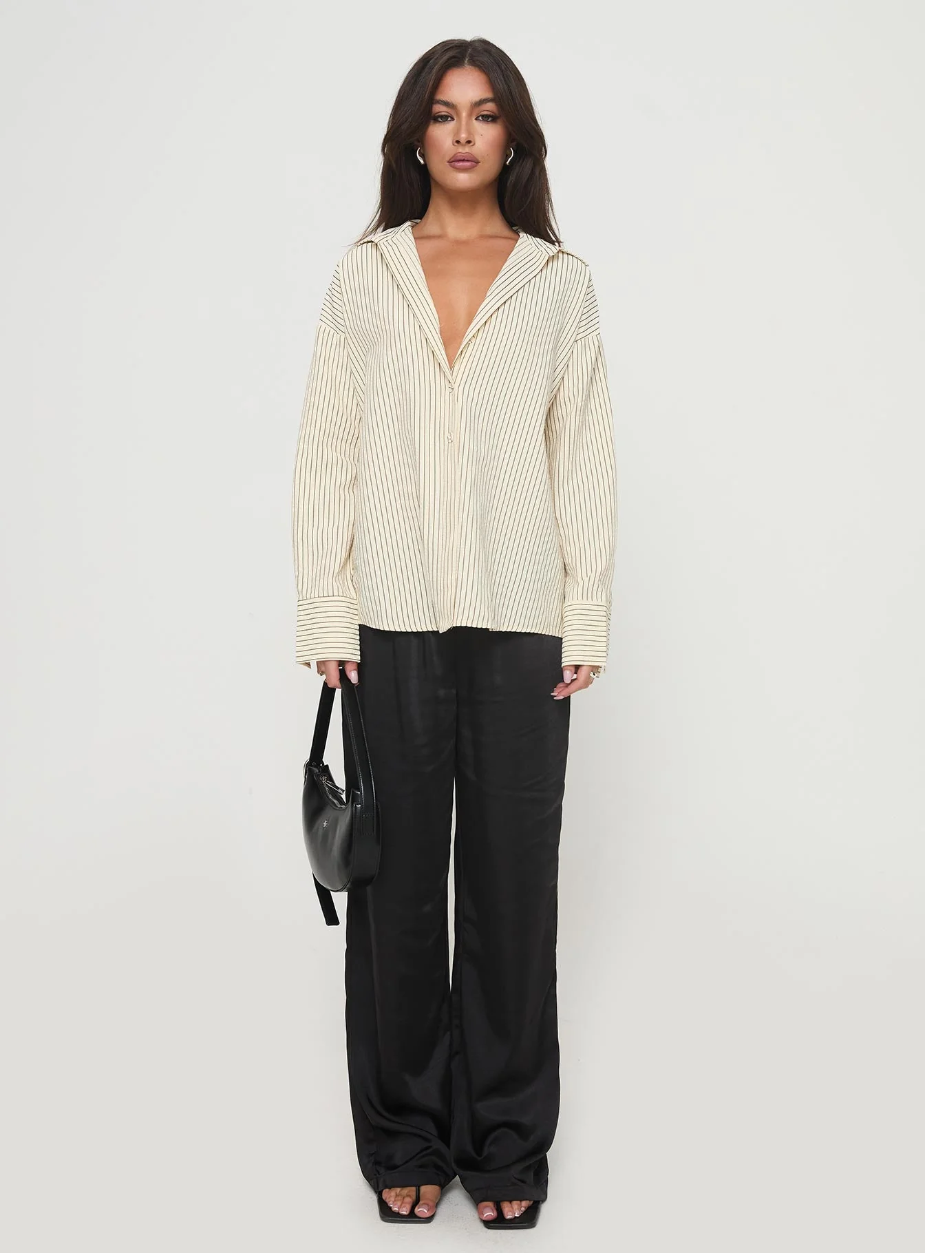 Mallin Shirt Cream/Brown Stripe - Image 7