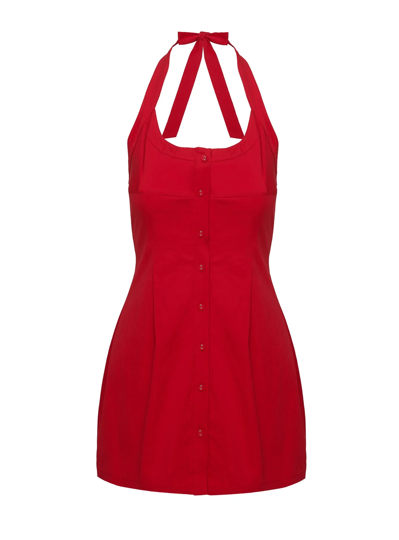 Mallorie Halter Mini Dress Red - Image 10