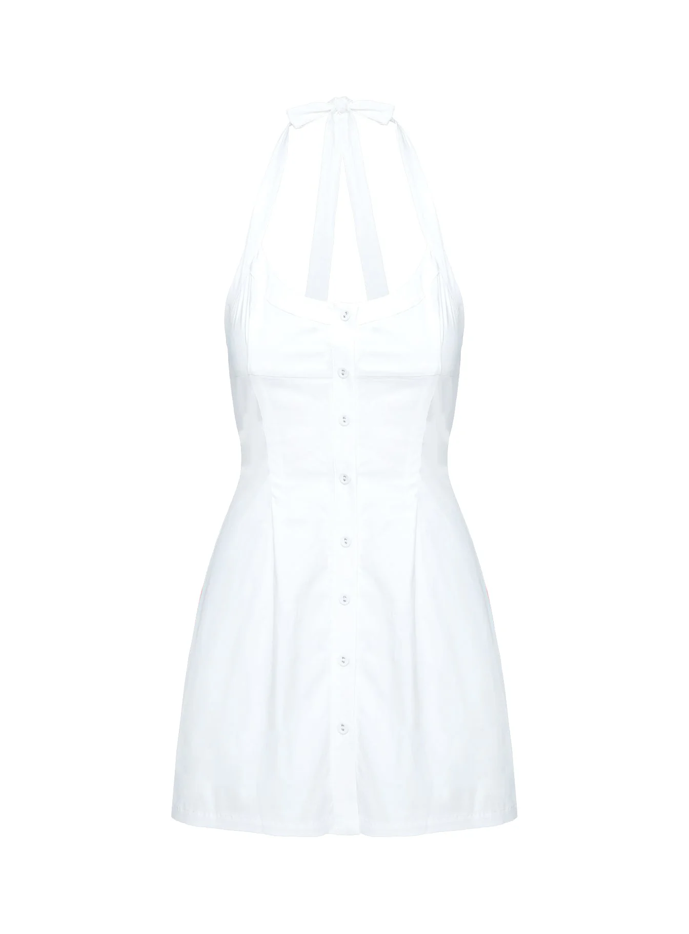 Mallorie Halter Mini Dress White - Image 8
