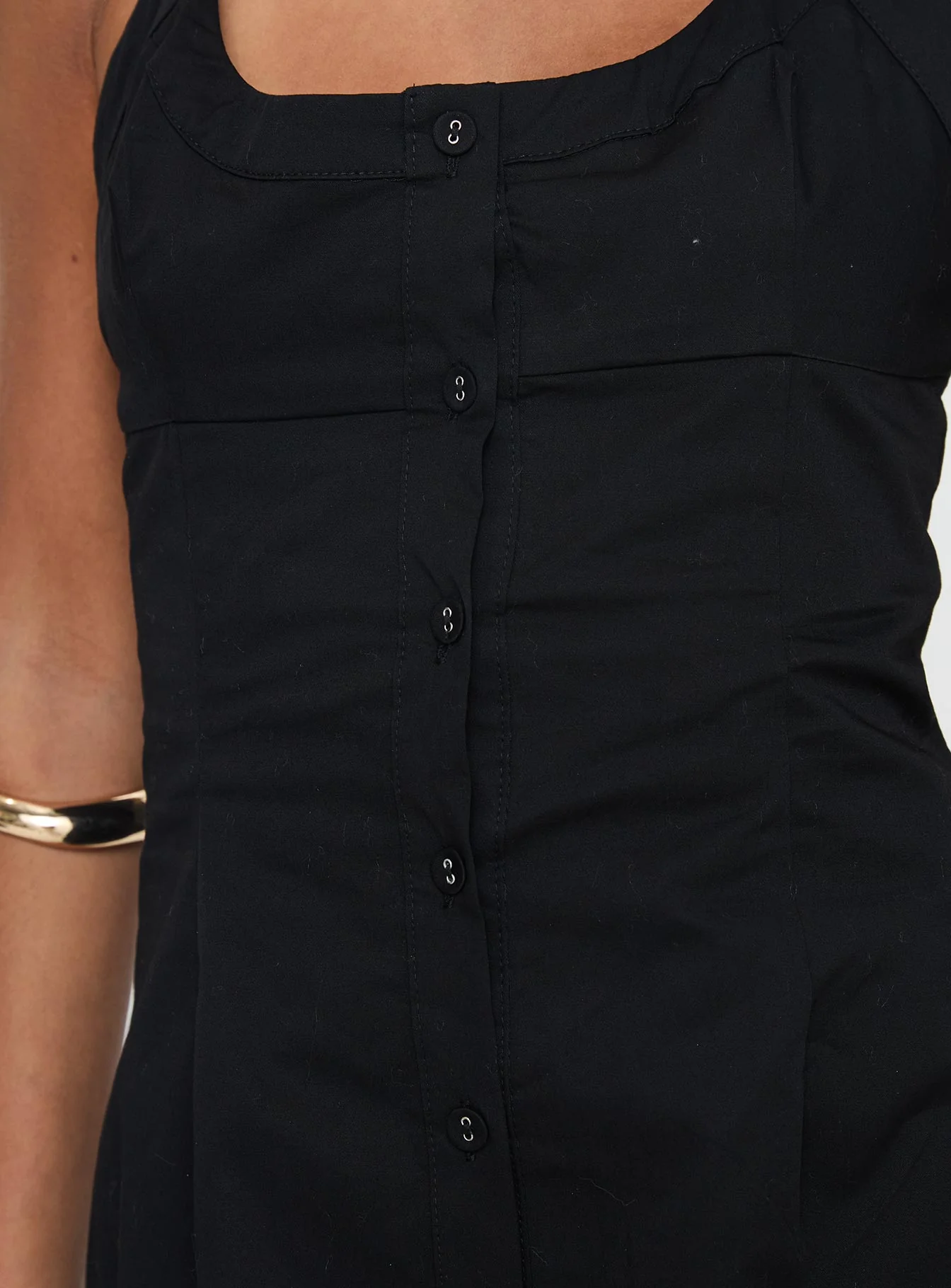 Mallorie Halter Mini Dress Black - Image 6