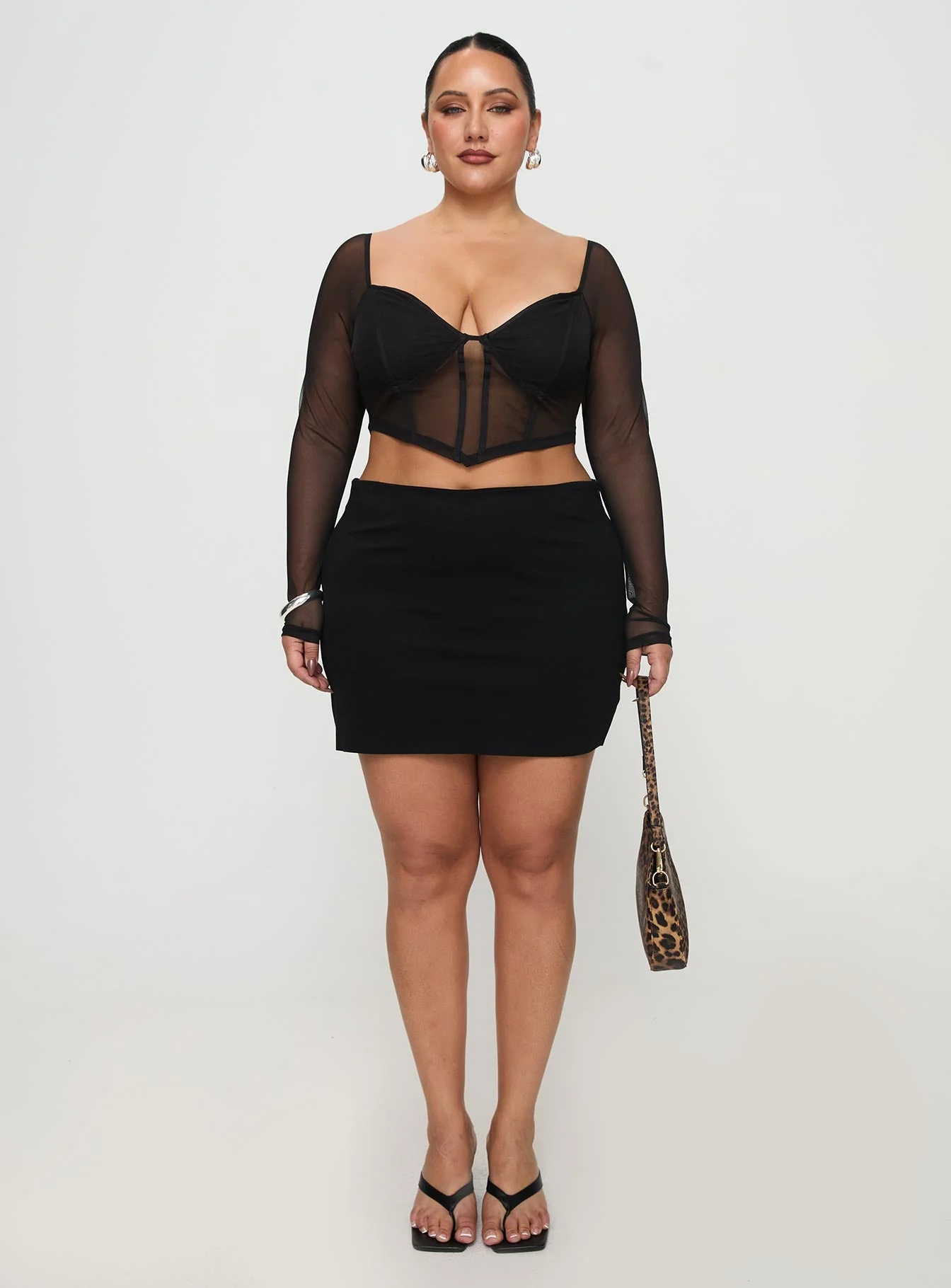 Maranta Long Sleeve Top Black Curve - Image 7