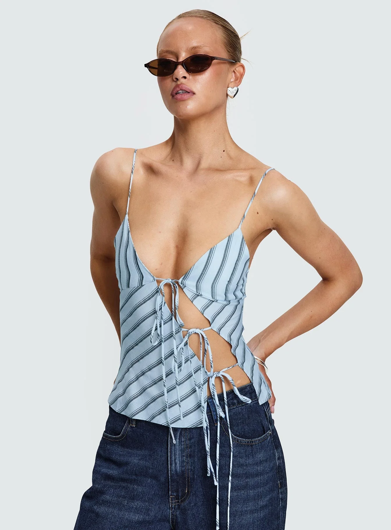 Mariah Top Blue Stripe - Image 8