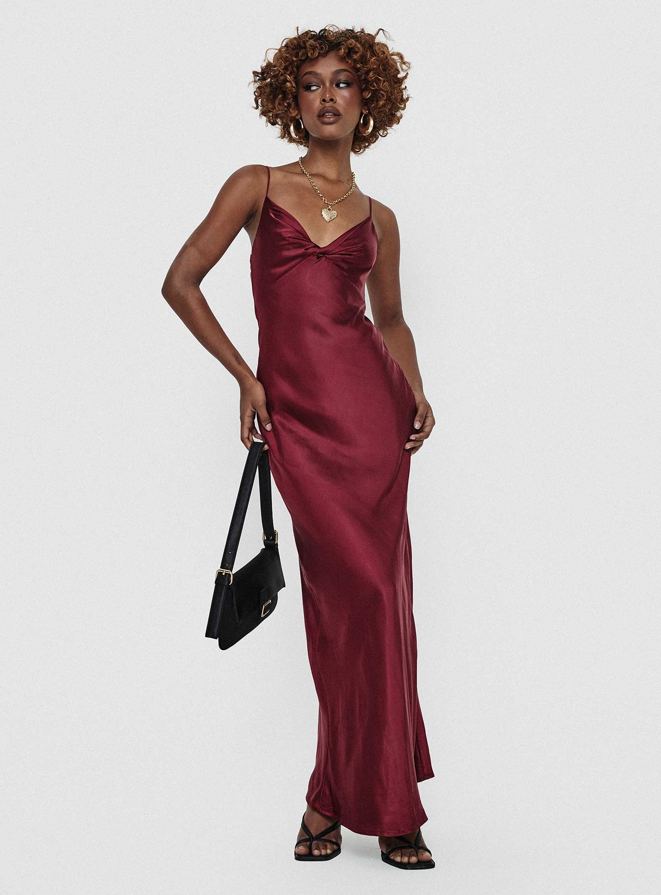 Marilyn Maxi Dress Wine - Image 2