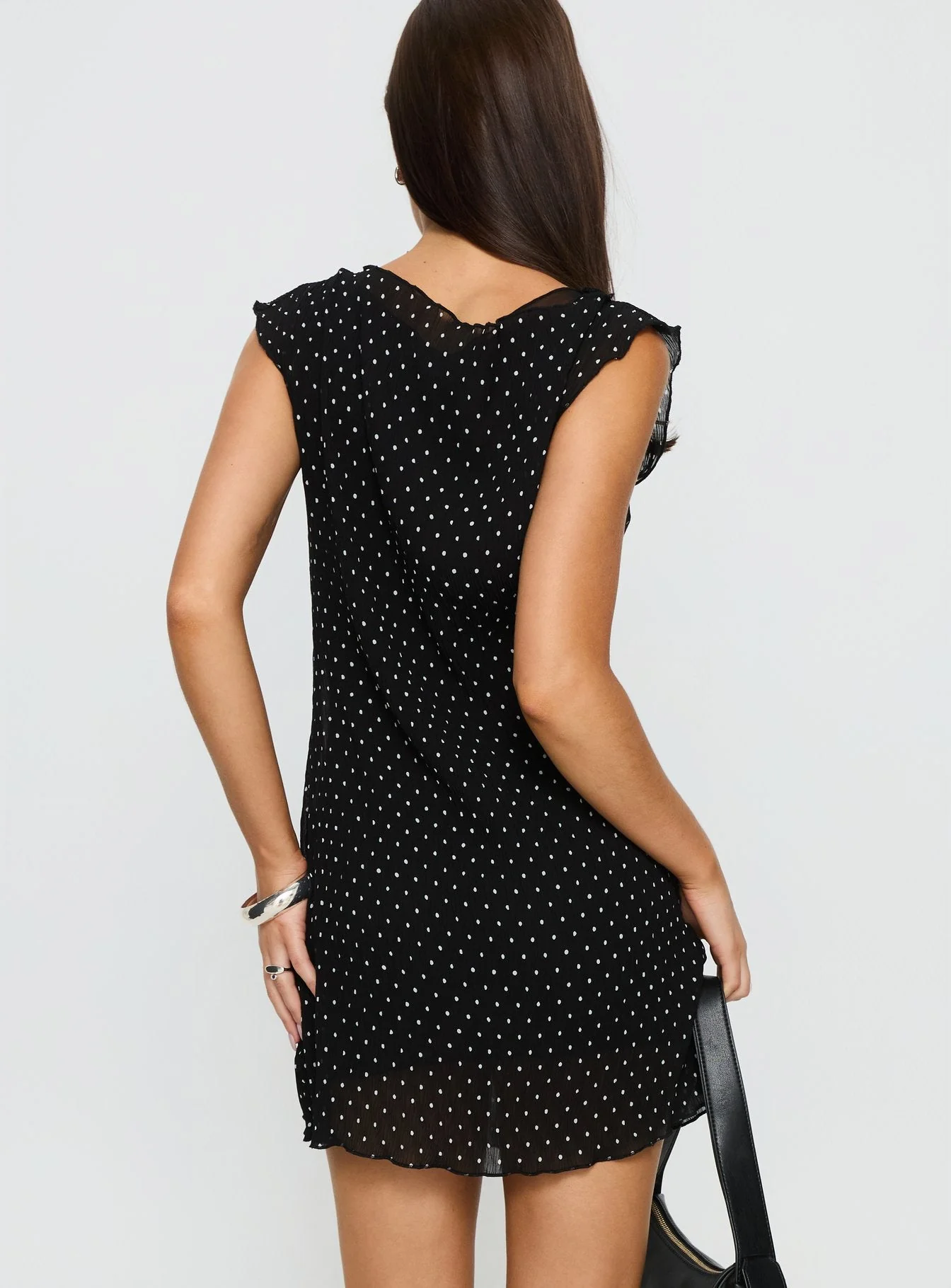 Mariner Mini Dress Noir Polka - Image 5