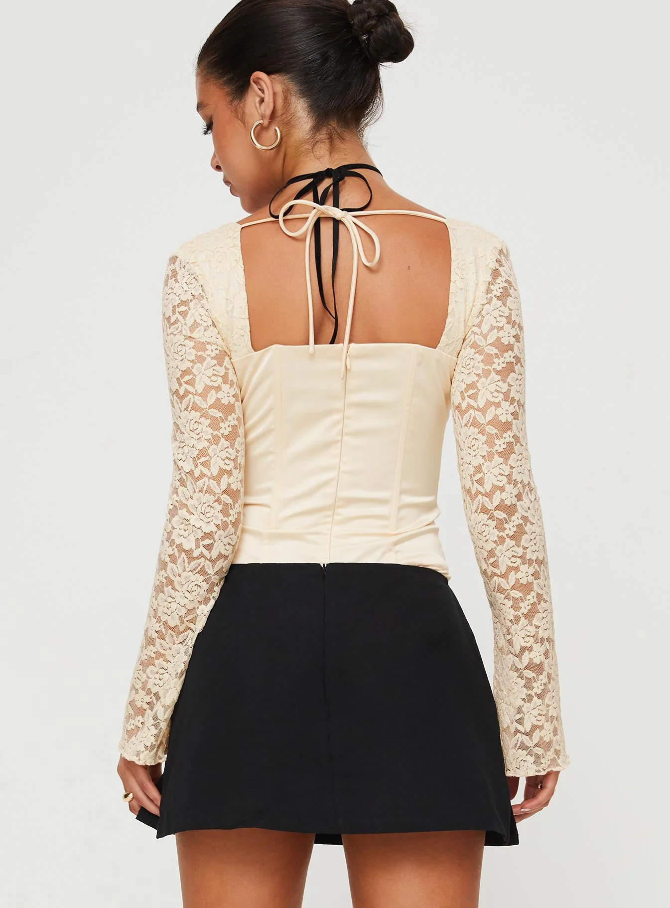 Markwell Long Sleeve Bodysuit Cream - Image 5