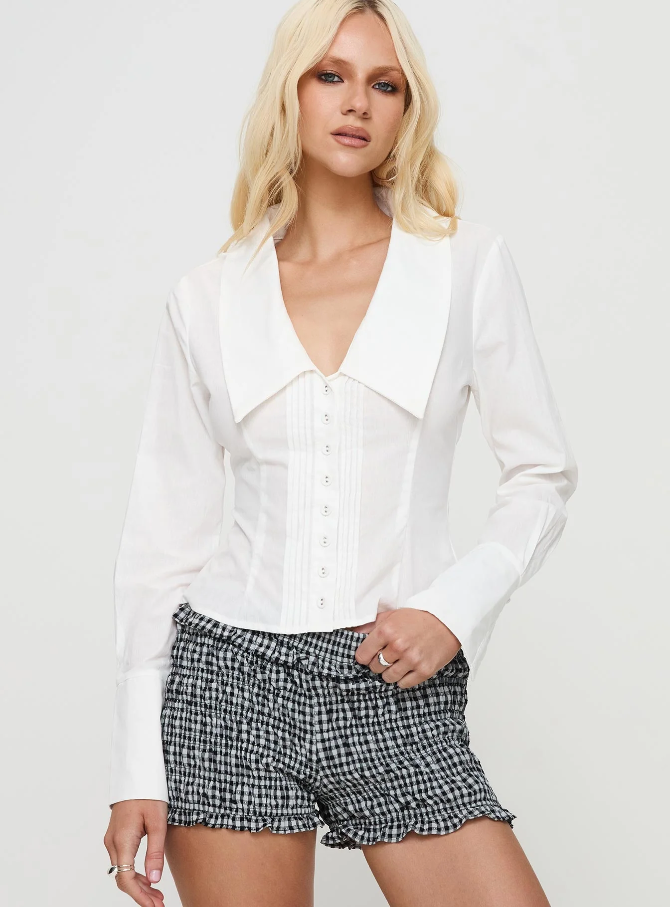 Marlaine Long Sleeve Top White - Image 2