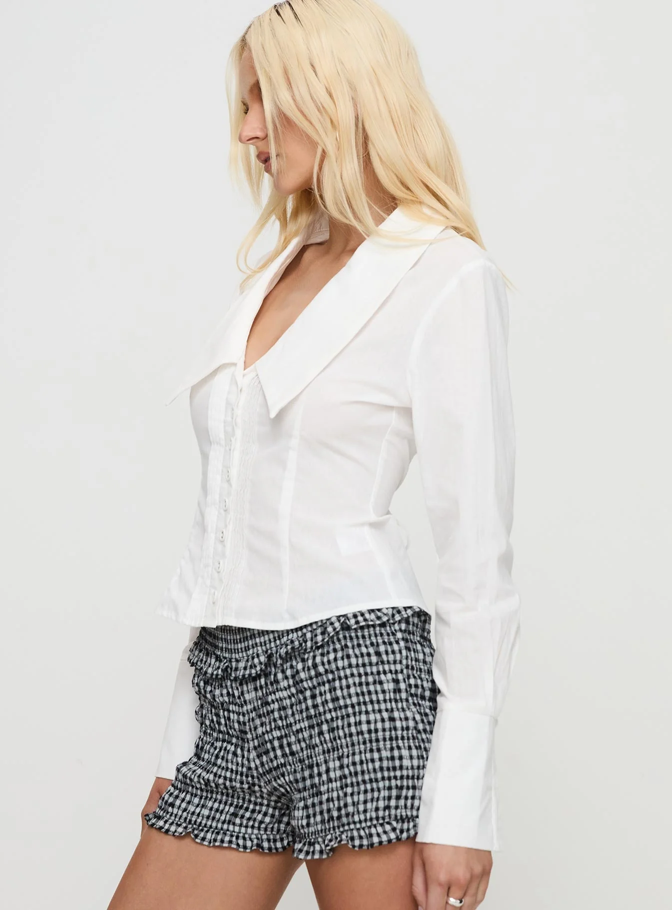Marlaine Long Sleeve Top White - Image 4