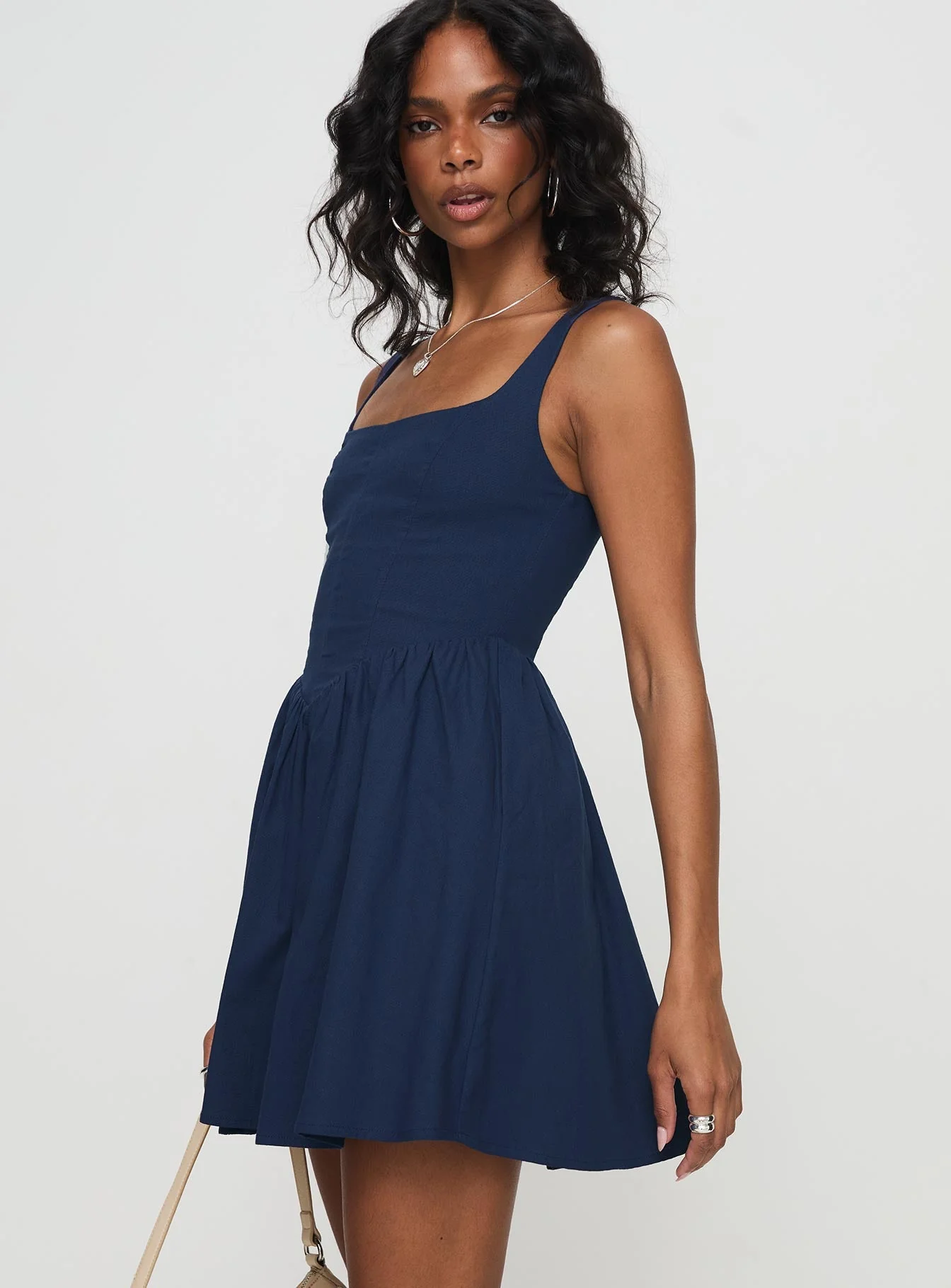 Martie Mini Dress Navy - Image 4