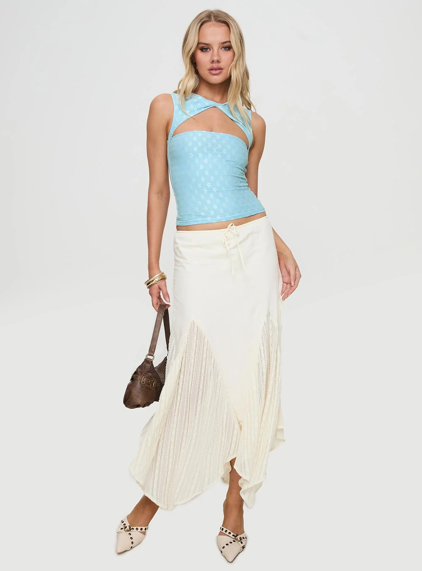 Martiney Twisted Tank Top Blue - Image 3