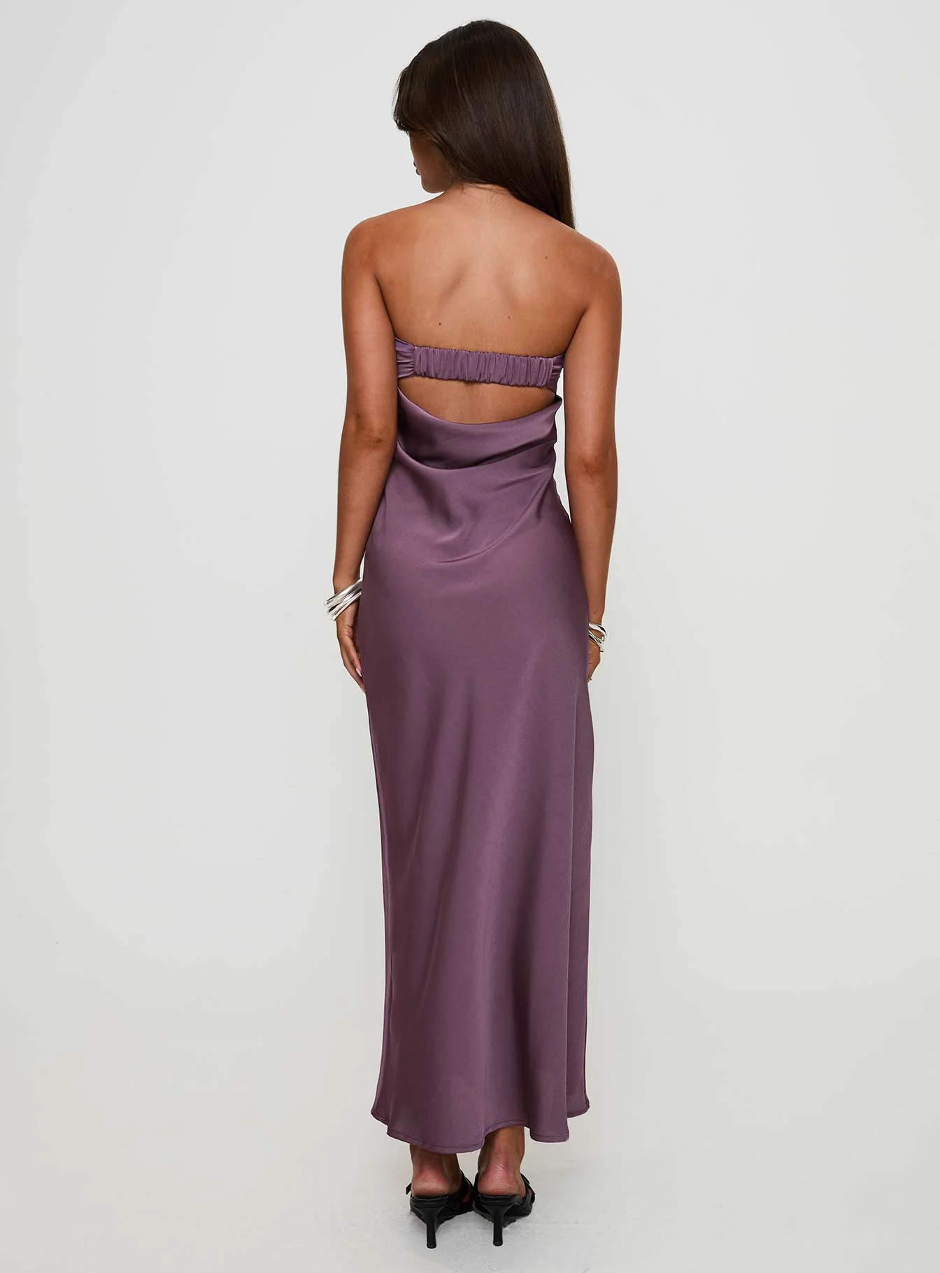 Maryska Strapless Maxi Dress Purple - Image 5