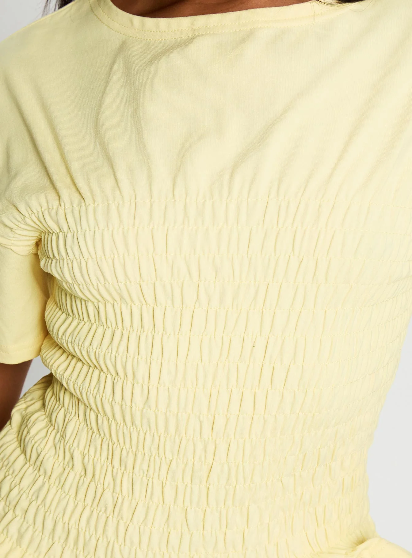 Maybe Tomorrow Ruched Top Lemon - Image 6