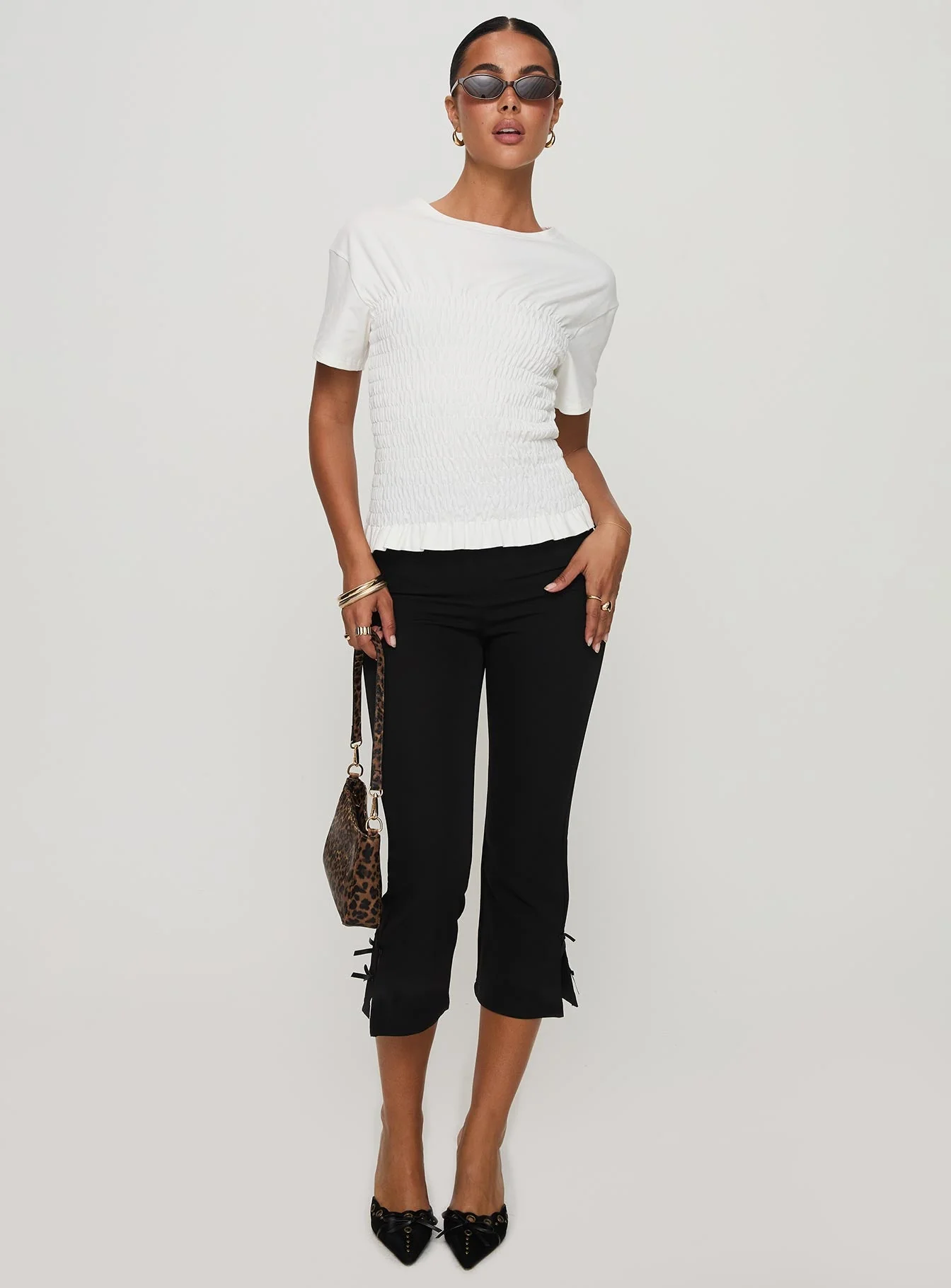 Maybe Tomorrow Ruched Top White - Image 3