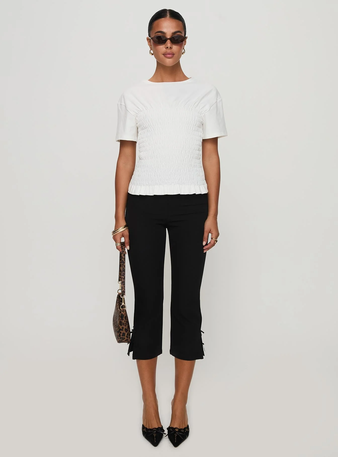 Maybe Tomorrow Ruched Top White - Image 8