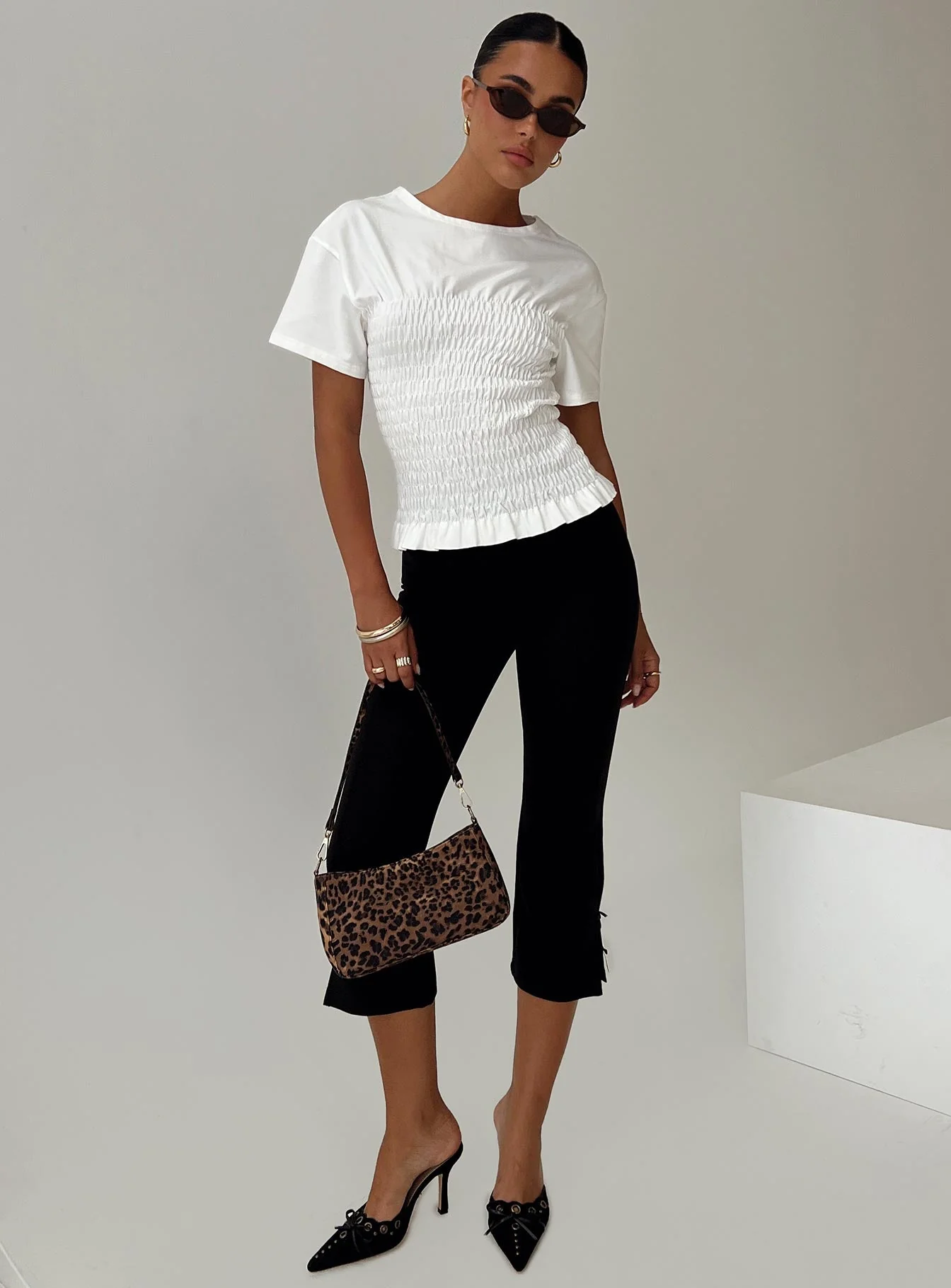 Maybe Tomorrow Ruched Top White - Image 9