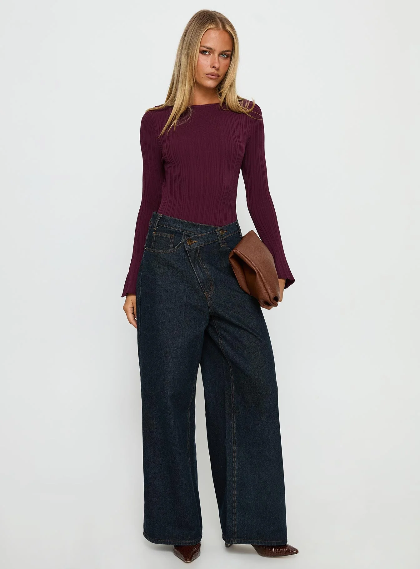 Mayok Long Sleeve Bodysuit Plum - Image 3