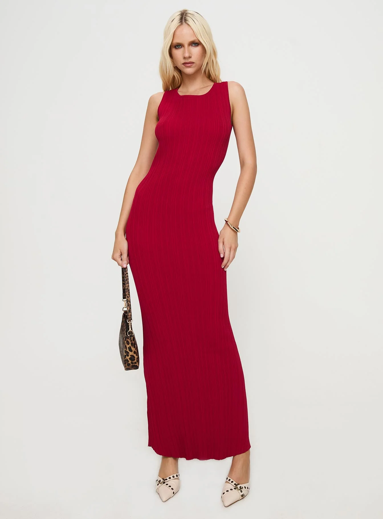 Mayok Maxi Dress Burgundy - Image 2