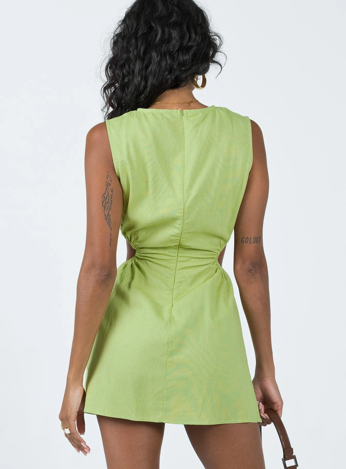Mayzie Mini Dress Green - Image 5