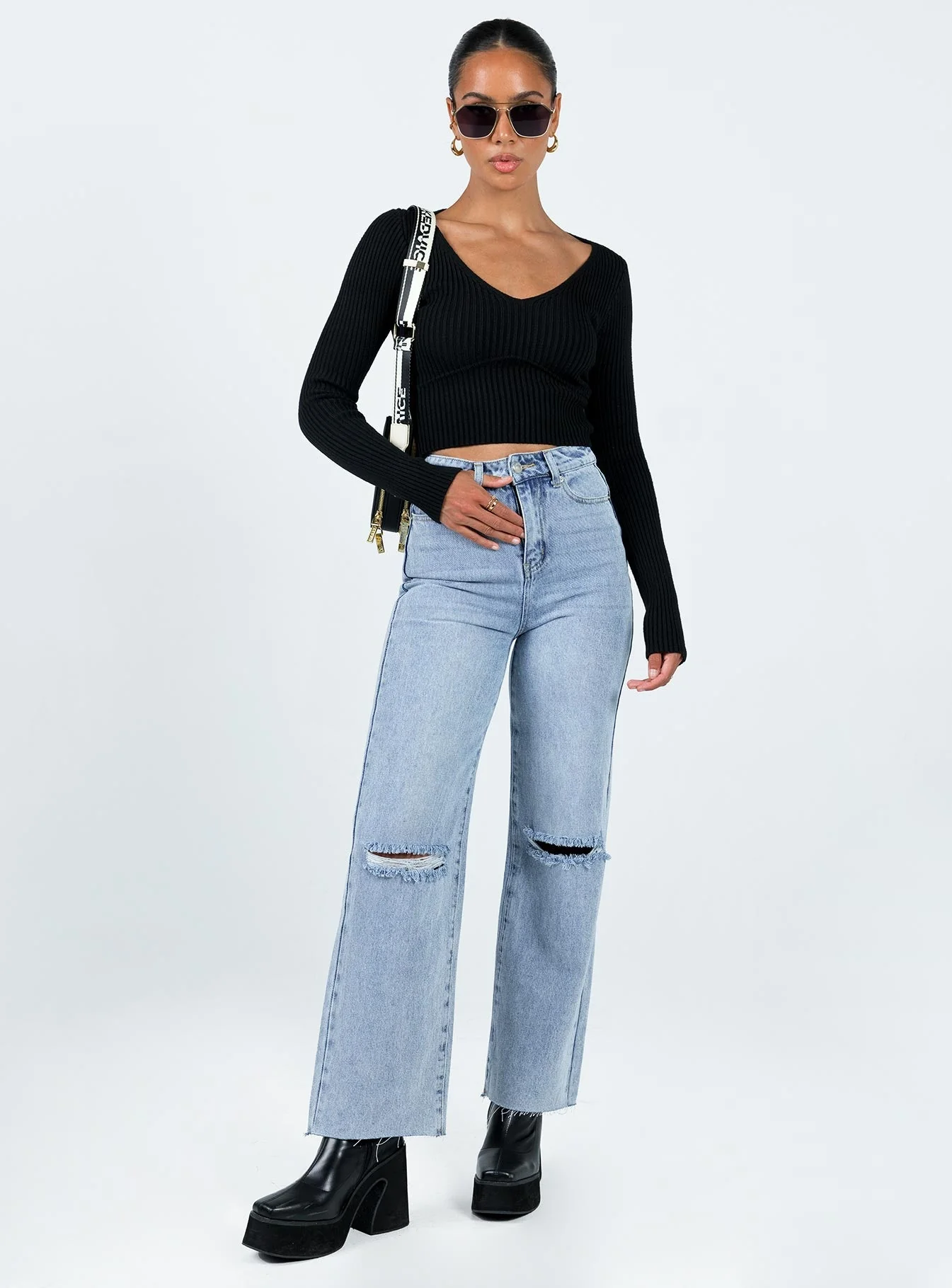Meier Long Sleeve Top Black - Image 3