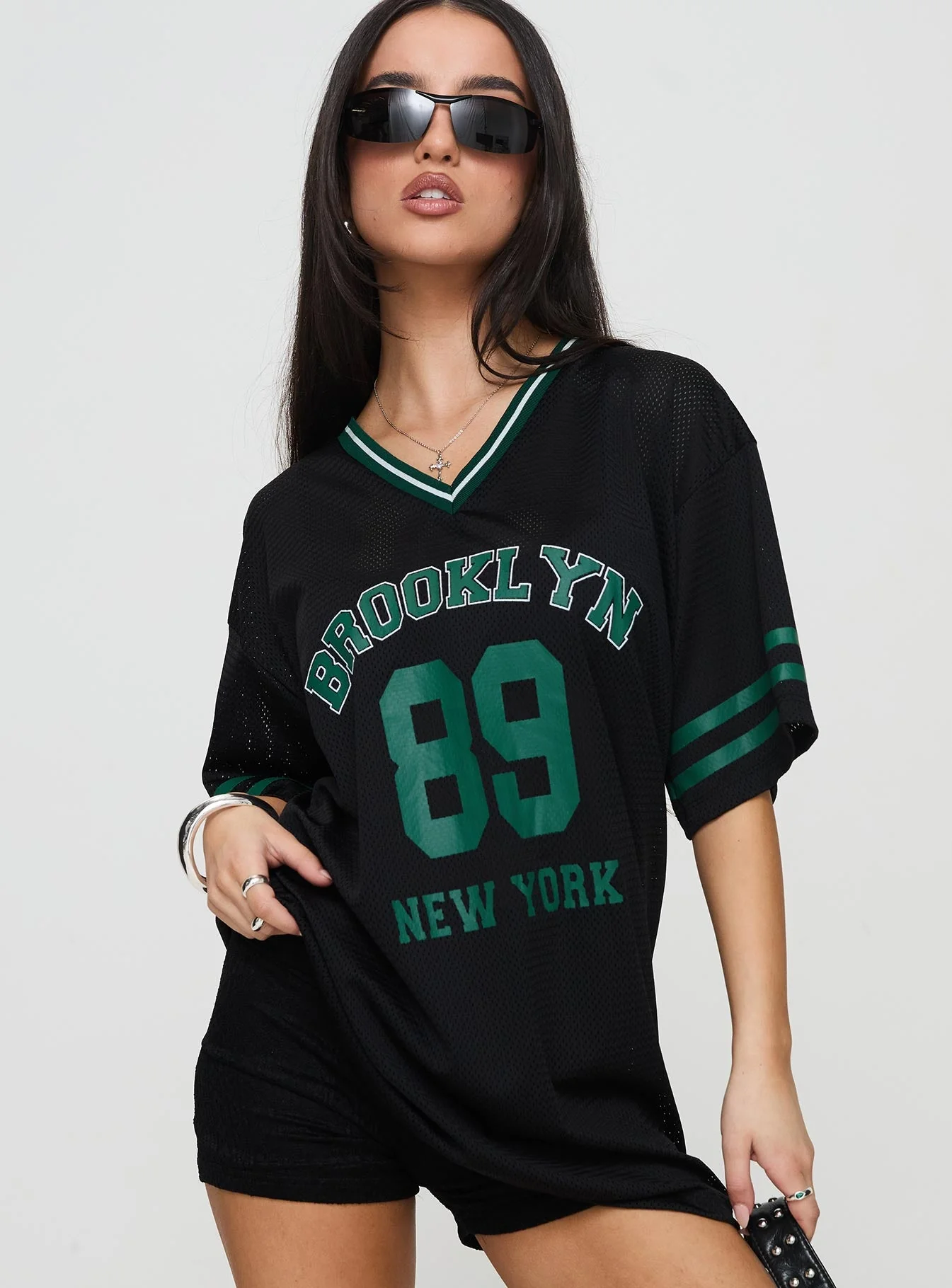 Michail Jersey Mini Dress Green - Image 2