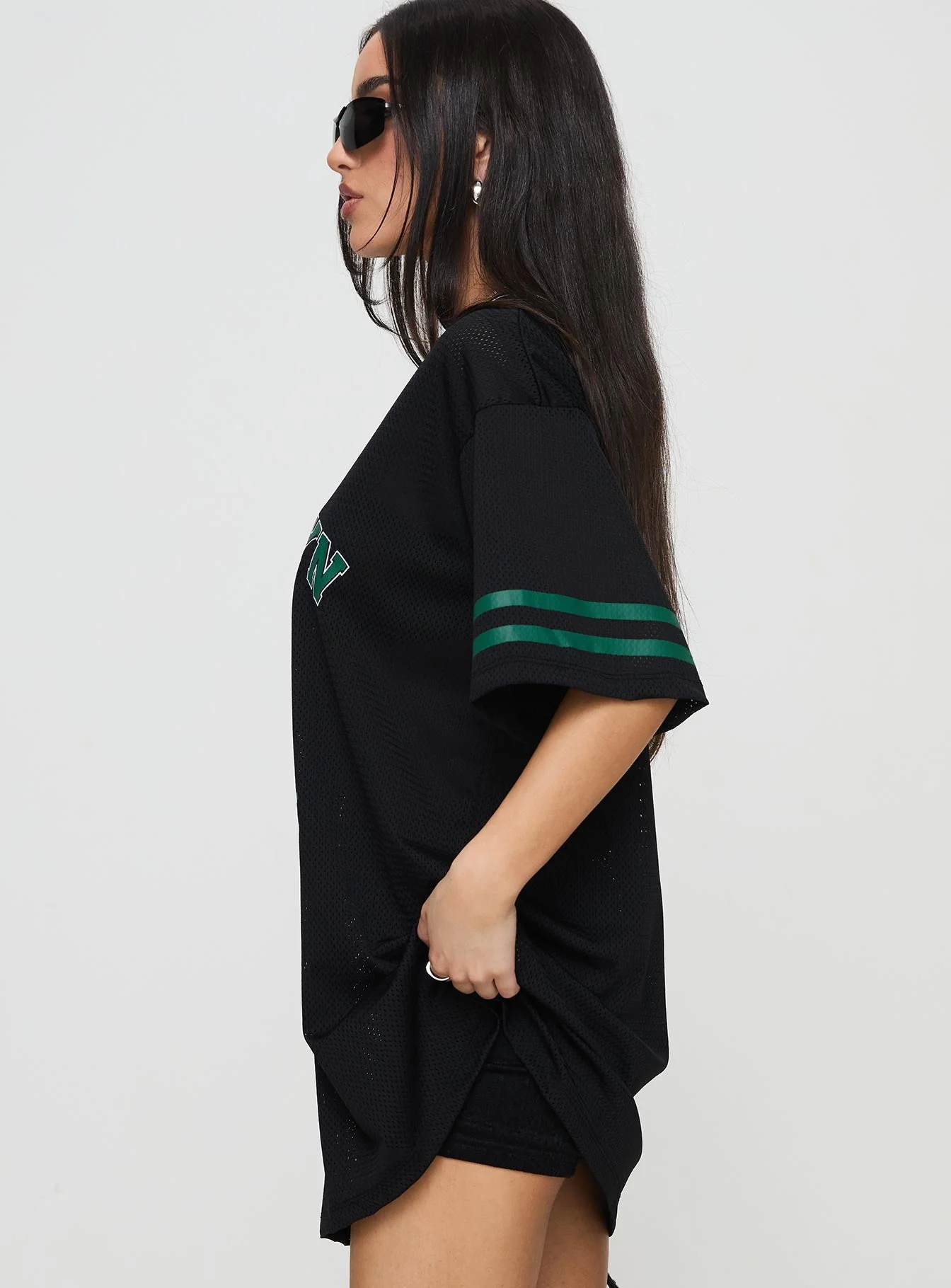 Michail Jersey Mini Dress Green - Image 4