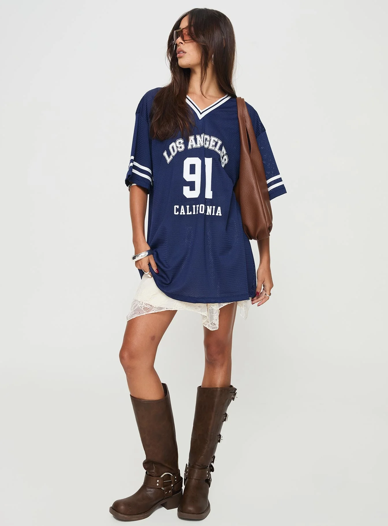 Michail Jersey Dress Navy - Image 3