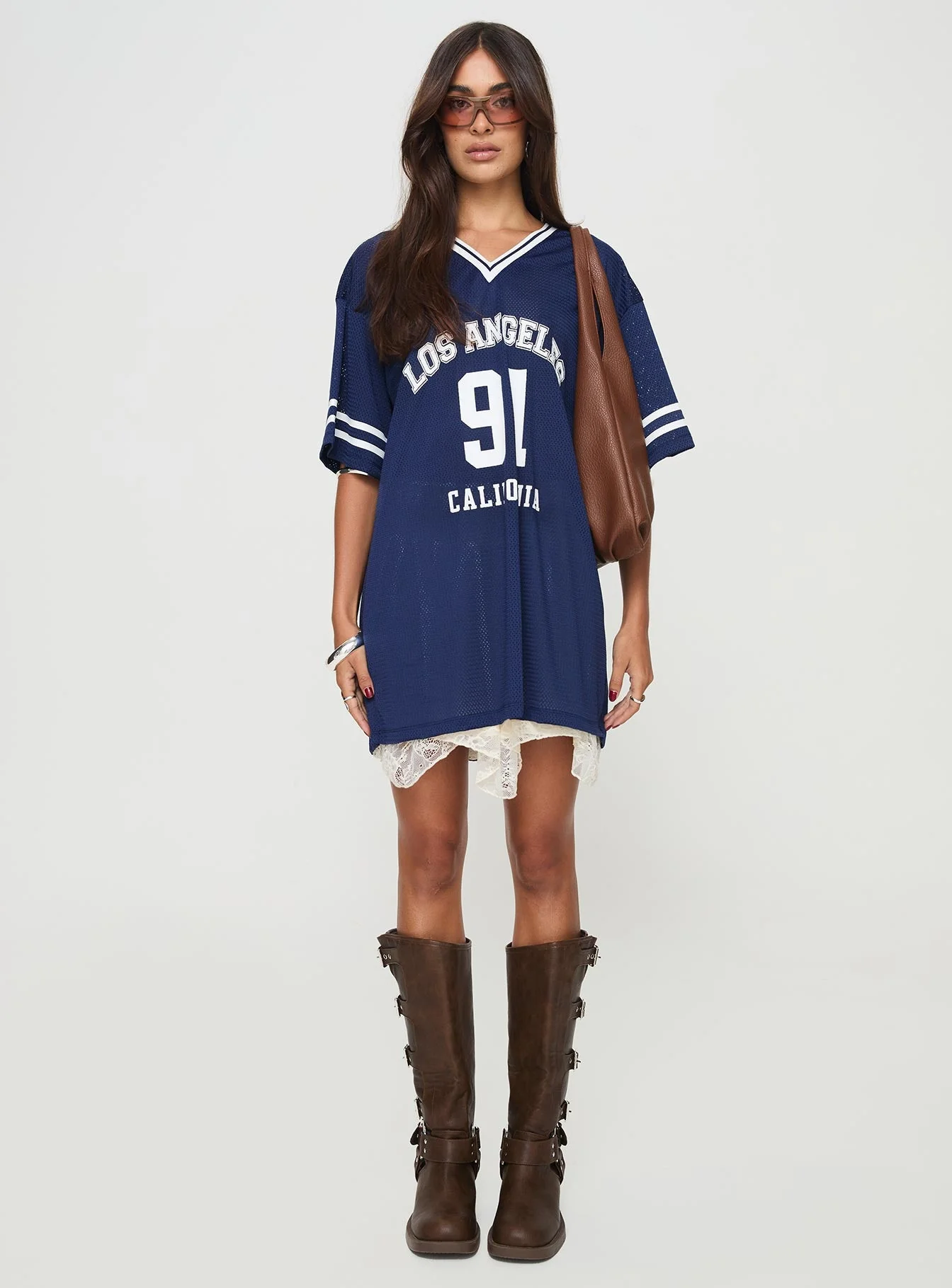 Michail Jersey Dress Navy - Image 7
