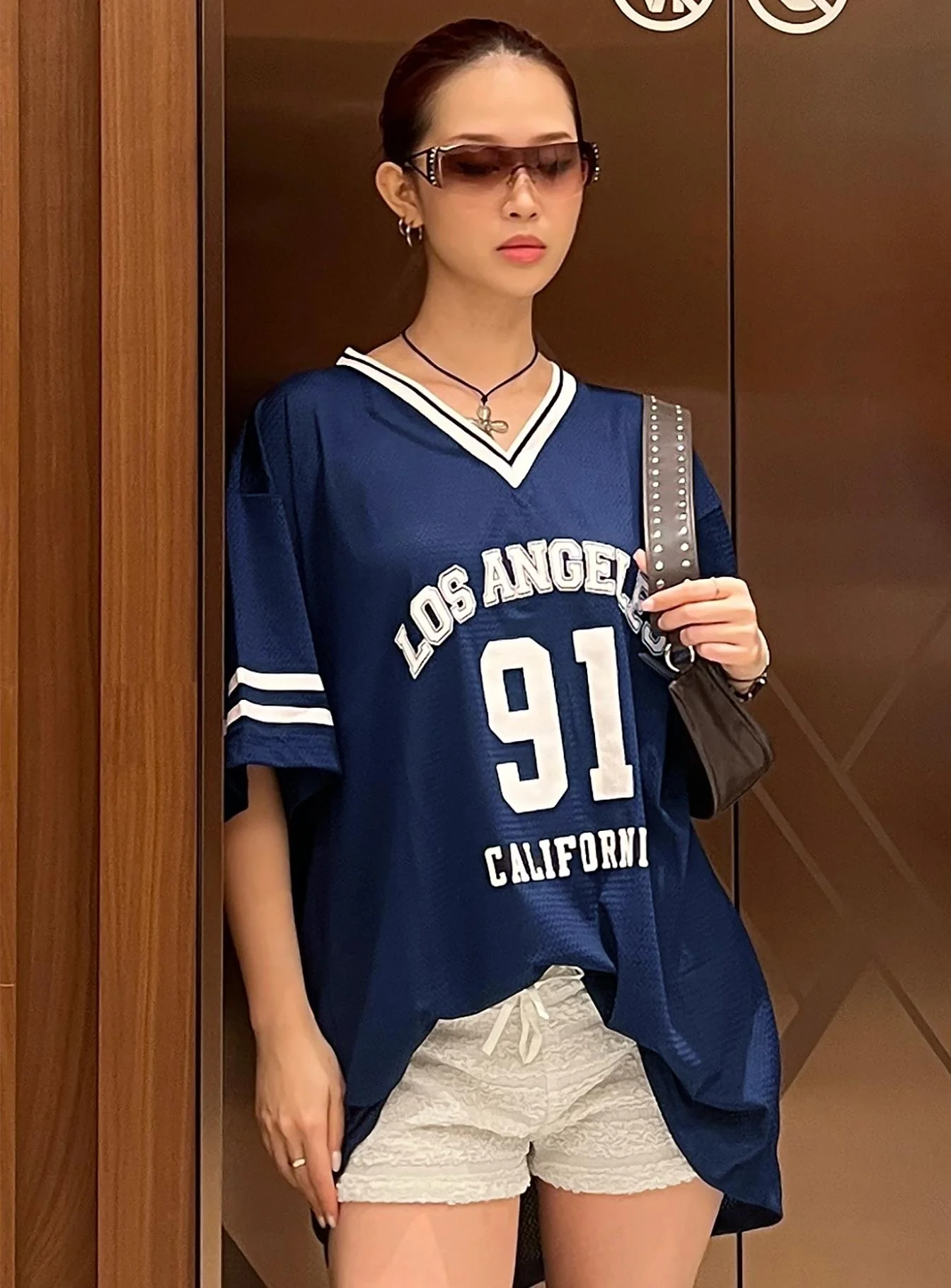 Michail Jersey Dress Navy - Image 9