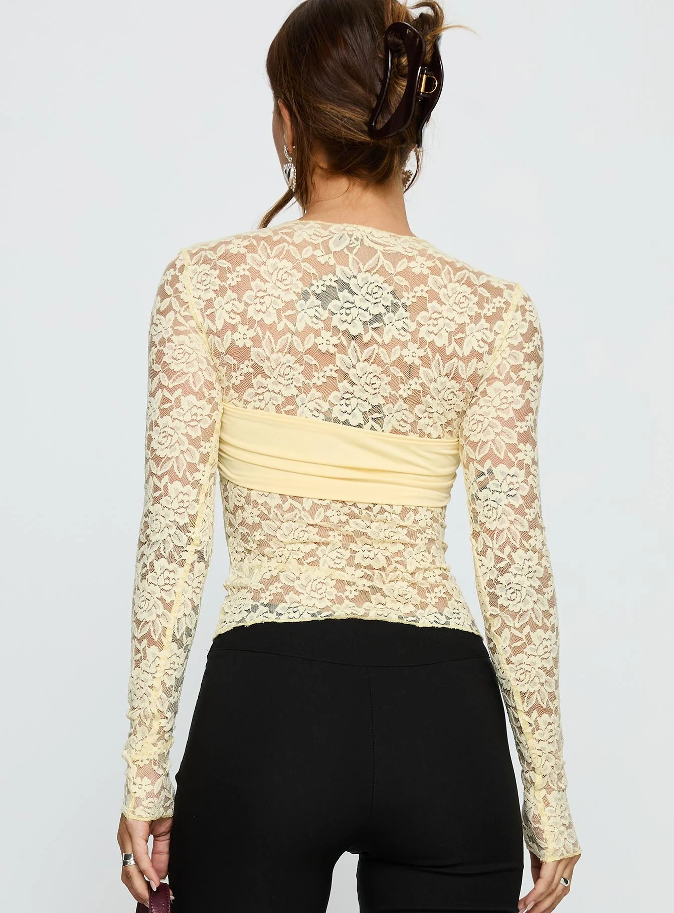 Midnight Long Sleeve Top Vanilla Custard - Image 5