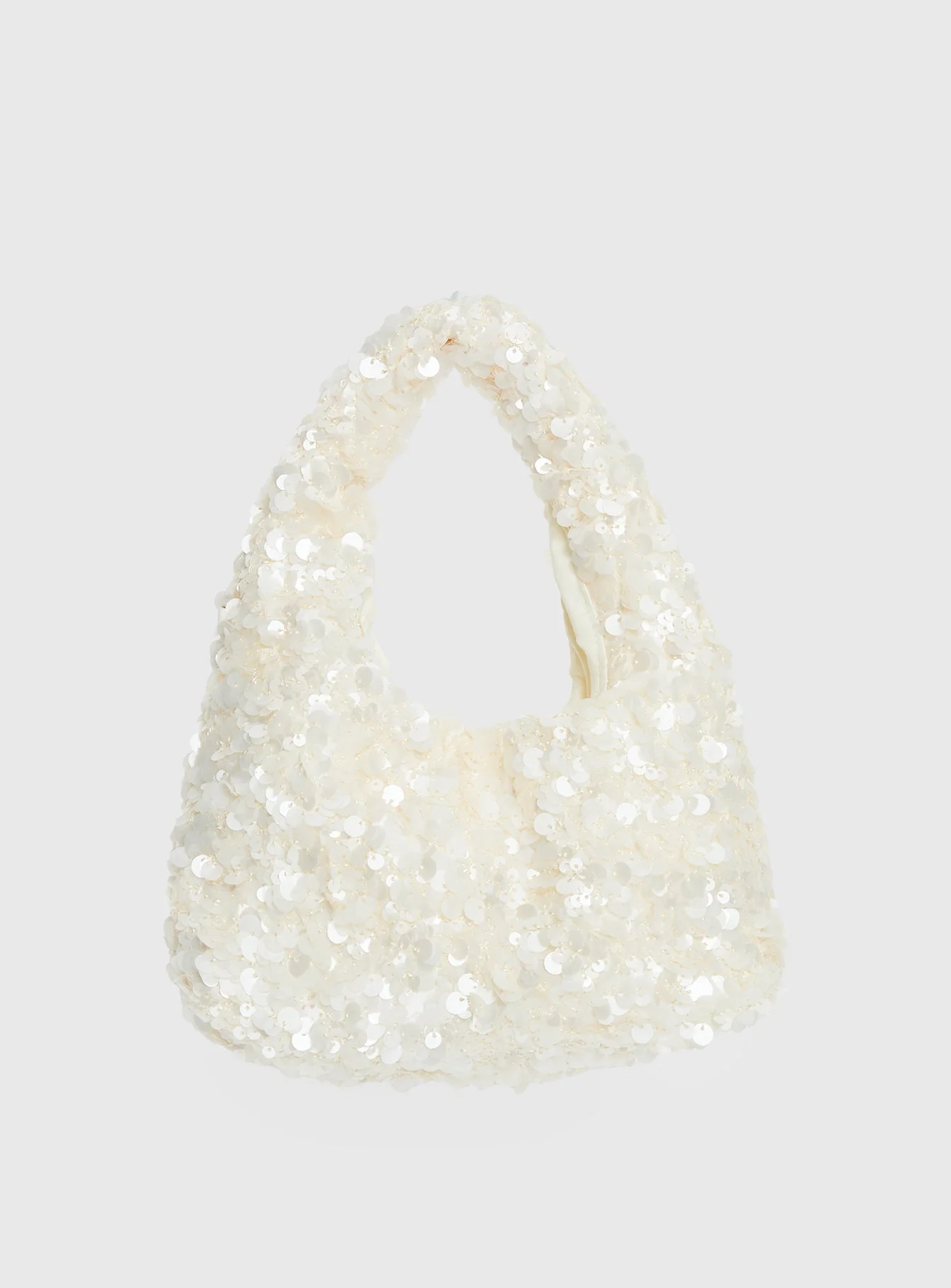 Midnights Sequin Shoulder Bag White - Image 2