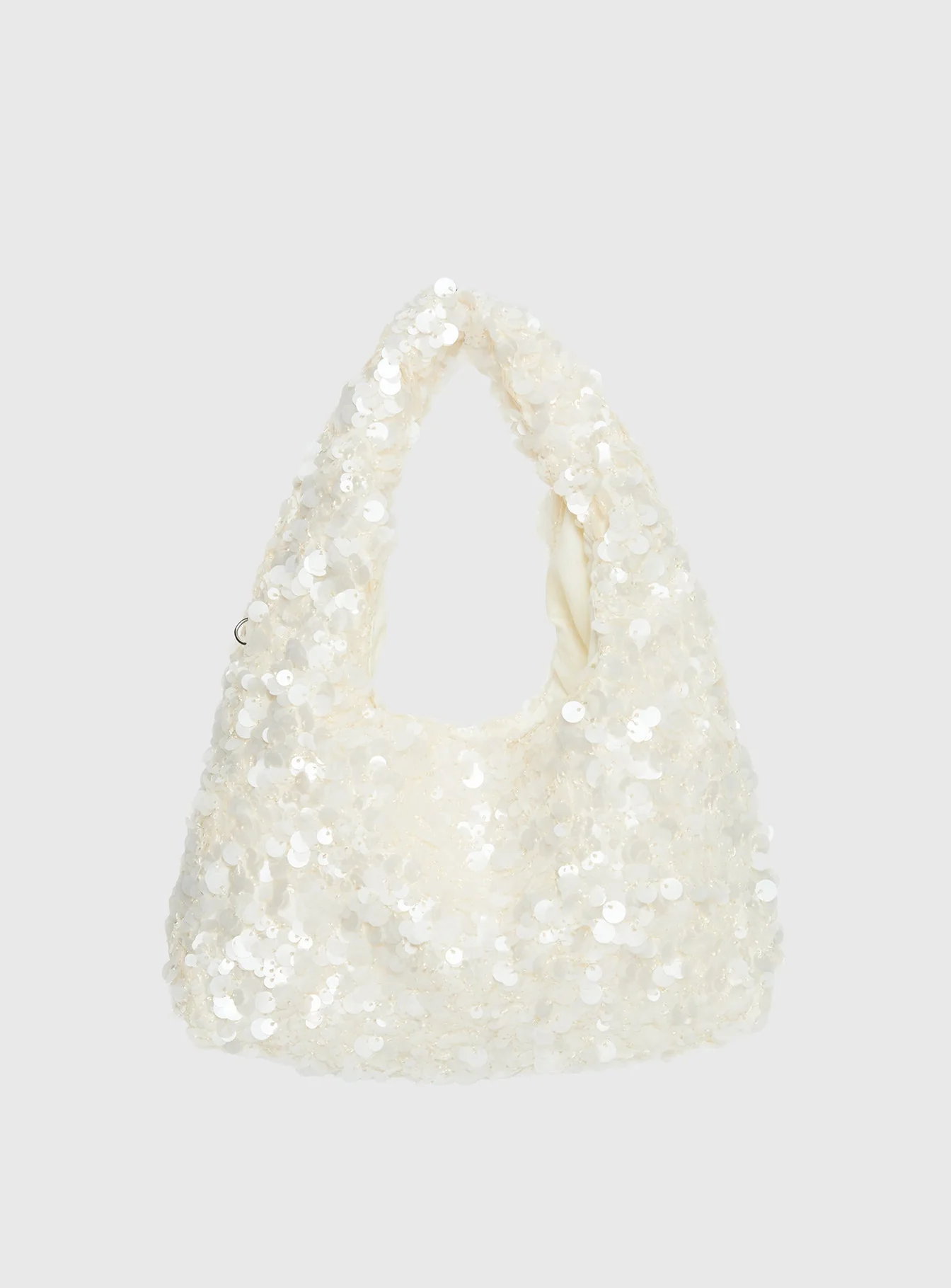 Midnights Sequin Shoulder Bag White - Image 4