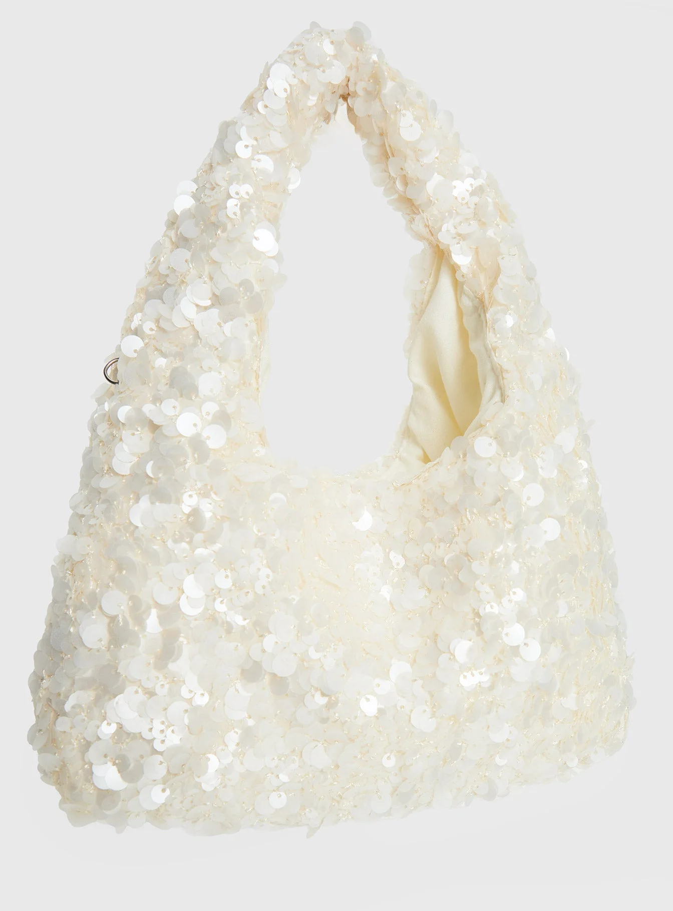 Midnights Sequin Shoulder Bag White - Image 5