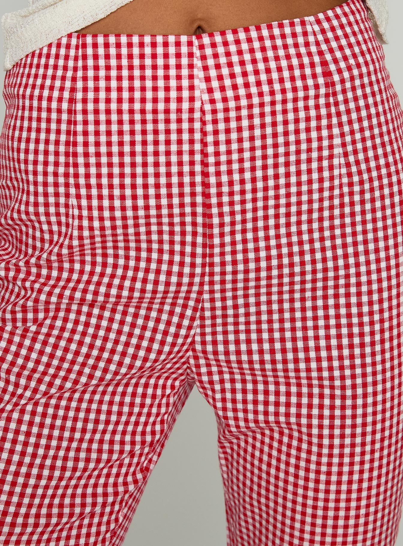Mignonette Capri Pant Red Gingham - Image 6