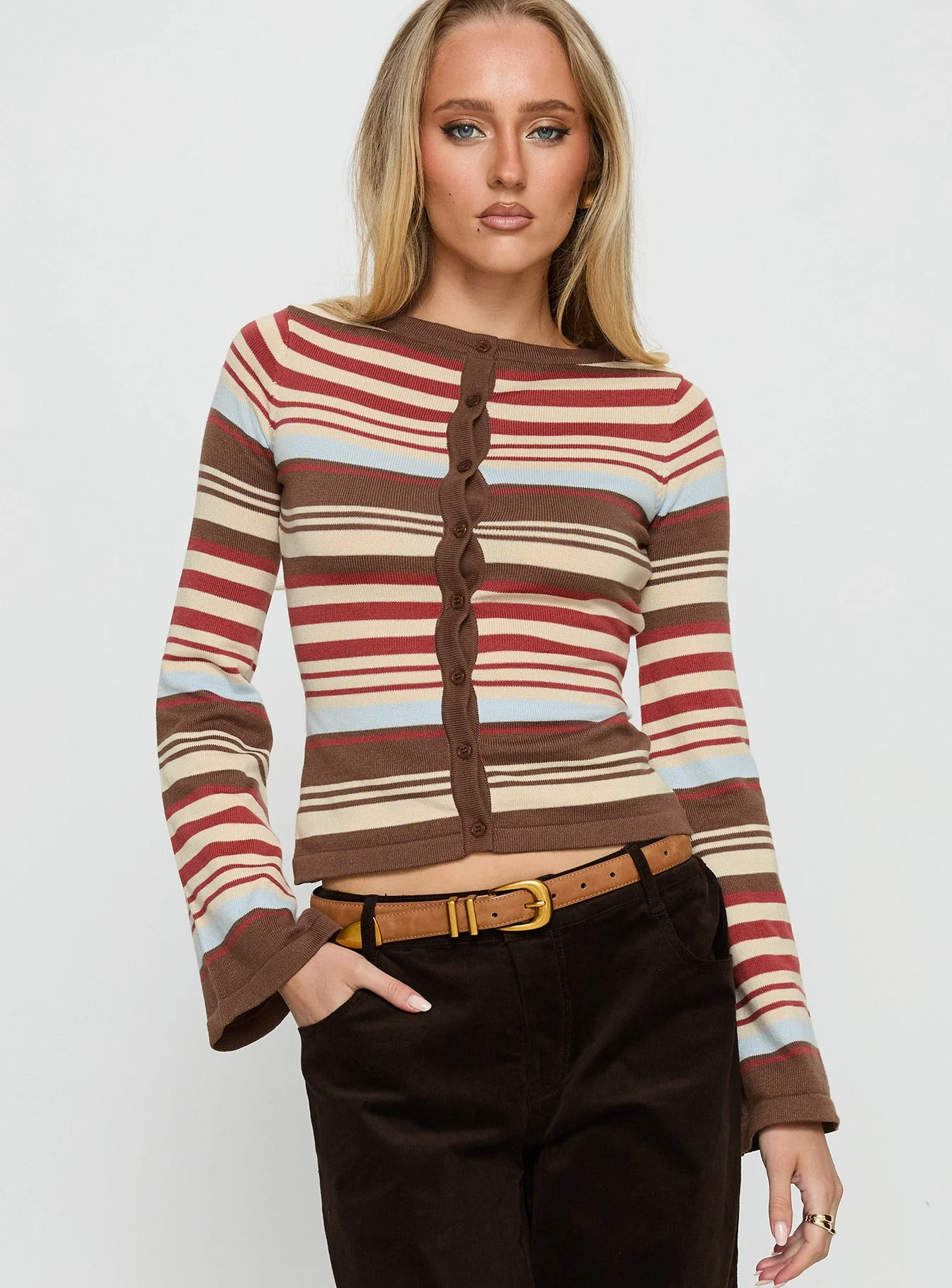 Milda Knit Cardigan Multi Stripe - Image 2