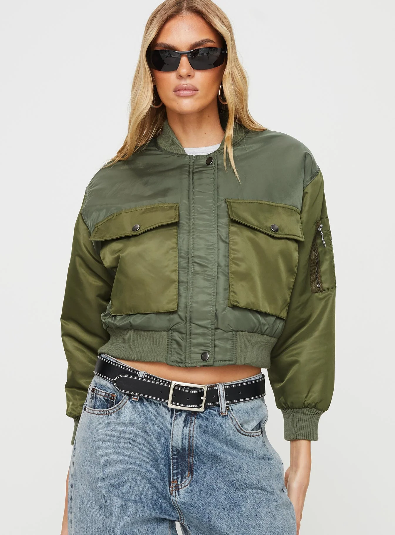Milener Utility Bomber Jacket Olive - Image 2