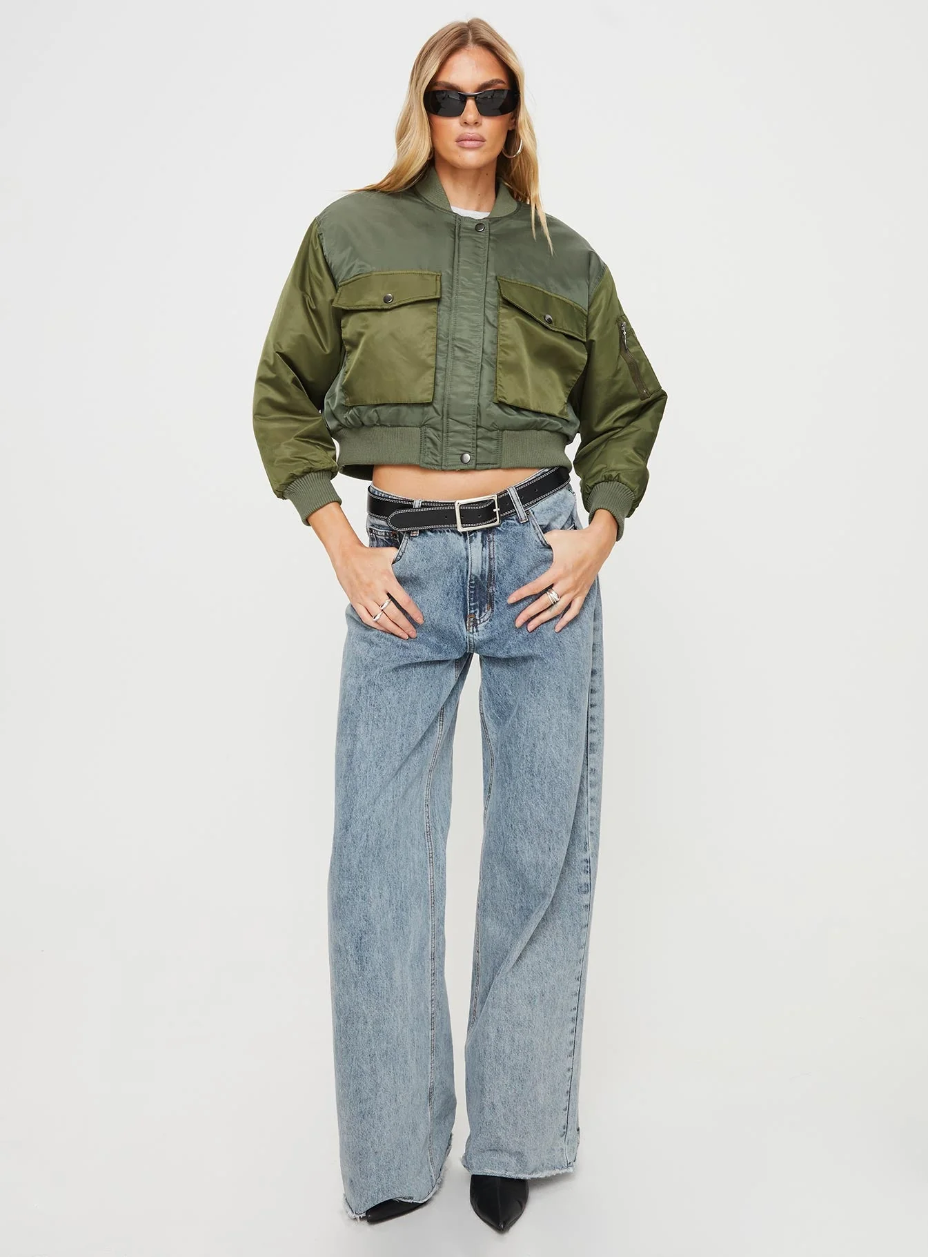 Milener Utility Bomber Jacket Olive - Image 3