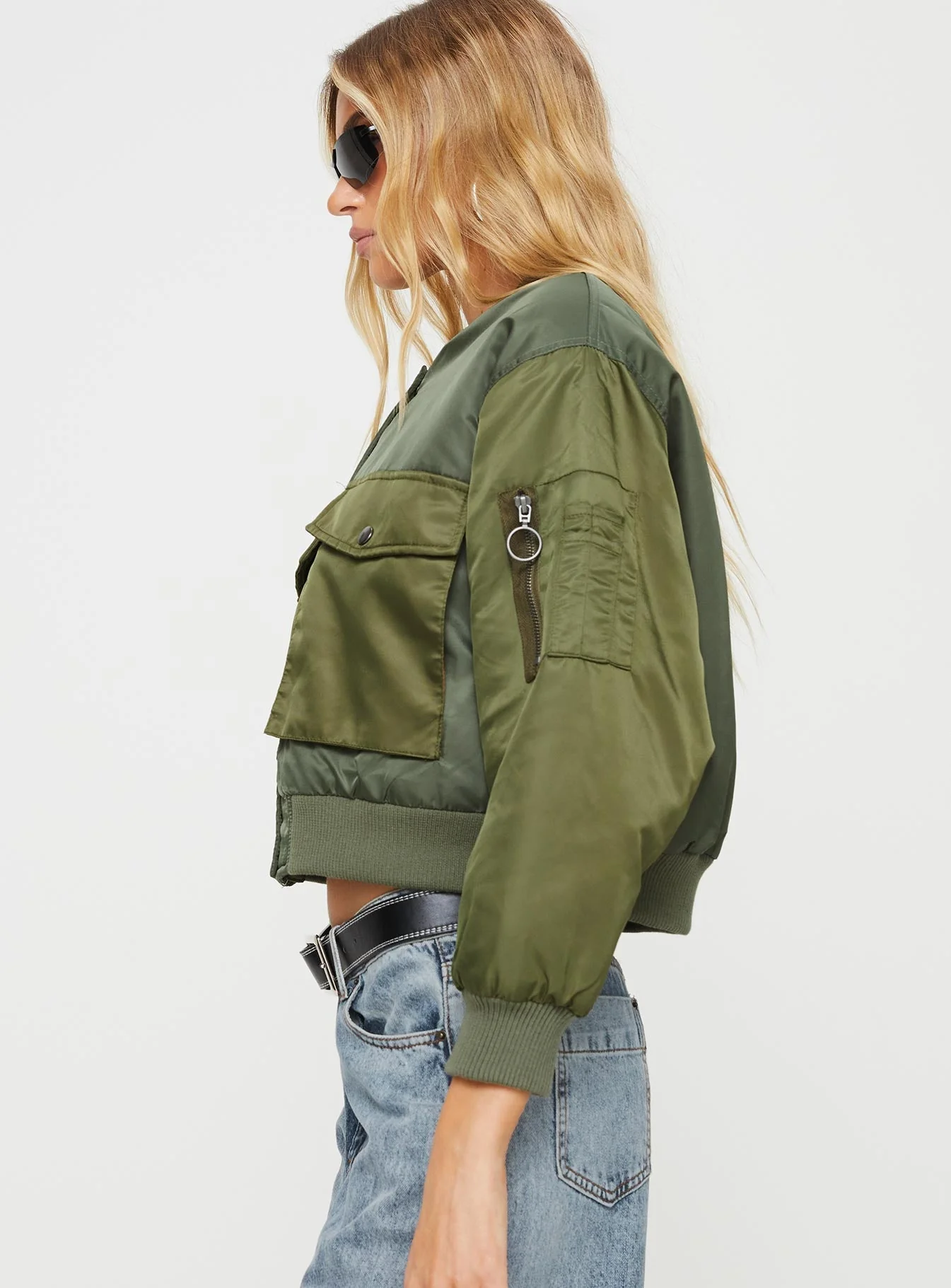 Milener Utility Bomber Jacket Olive - Image 4