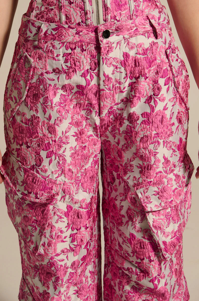 MILEY JACQUARD CARGO PANTS - Image 10